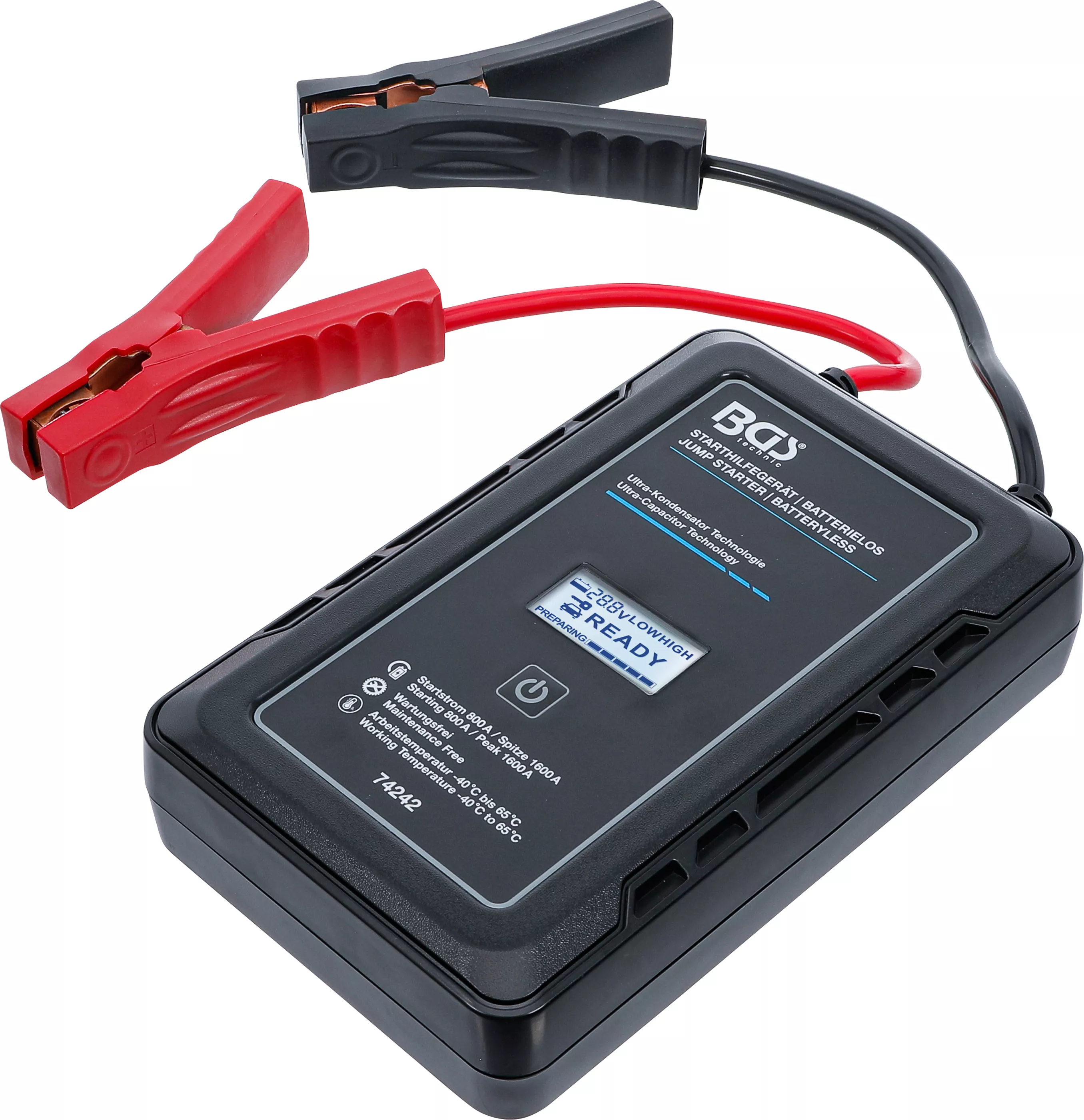 Roboti De Pornire - Aparat ajutor pornire | fara baterie | cu tehnologie cu ultra-condensatoare | 12 V / 800 A / 1600 A