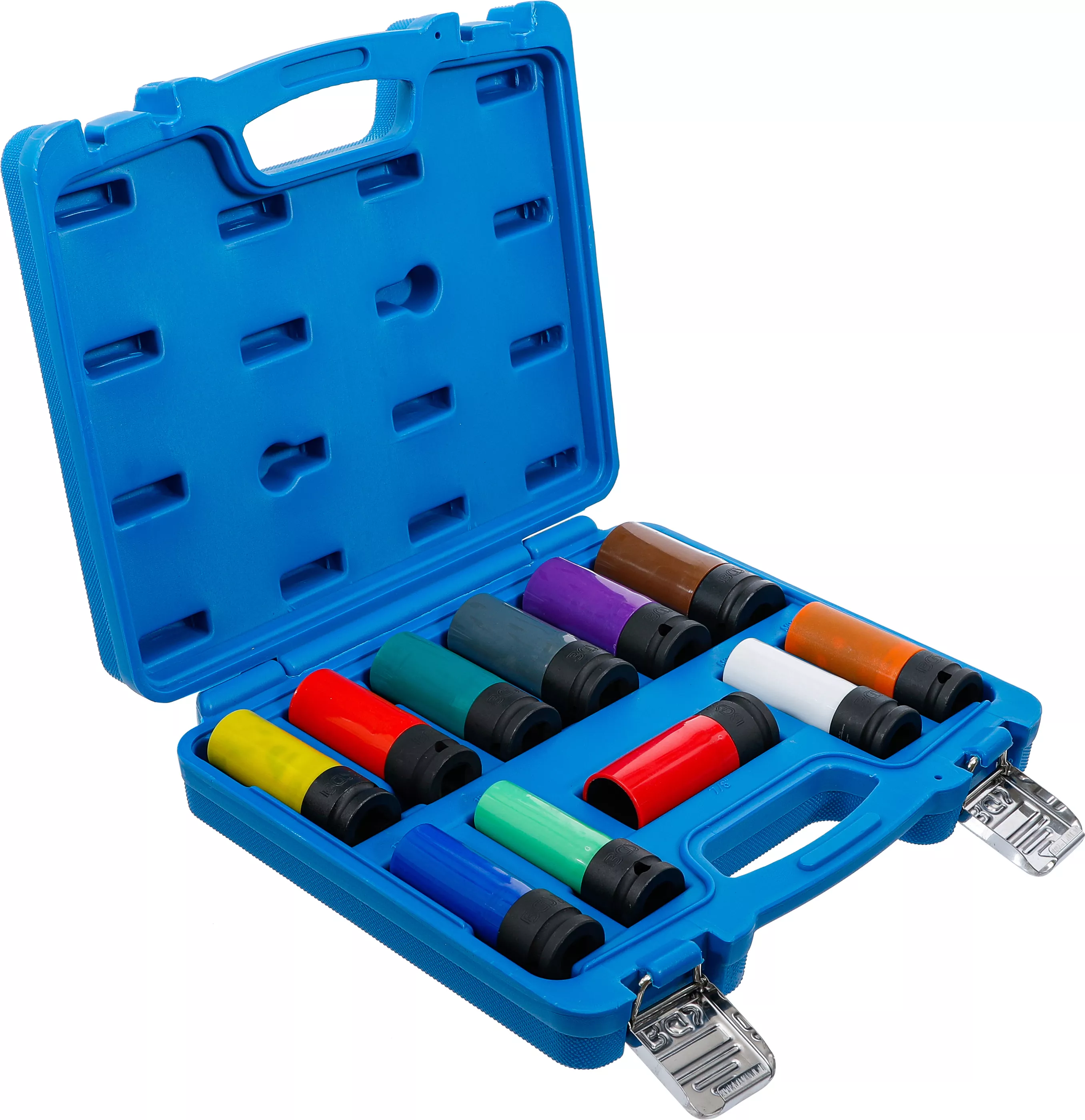 Set capete cheie de impact cu protectie | 12,5 mm (1/2") | 15 - 27 mm si suruburi de roti speciale | 11 piese [2]