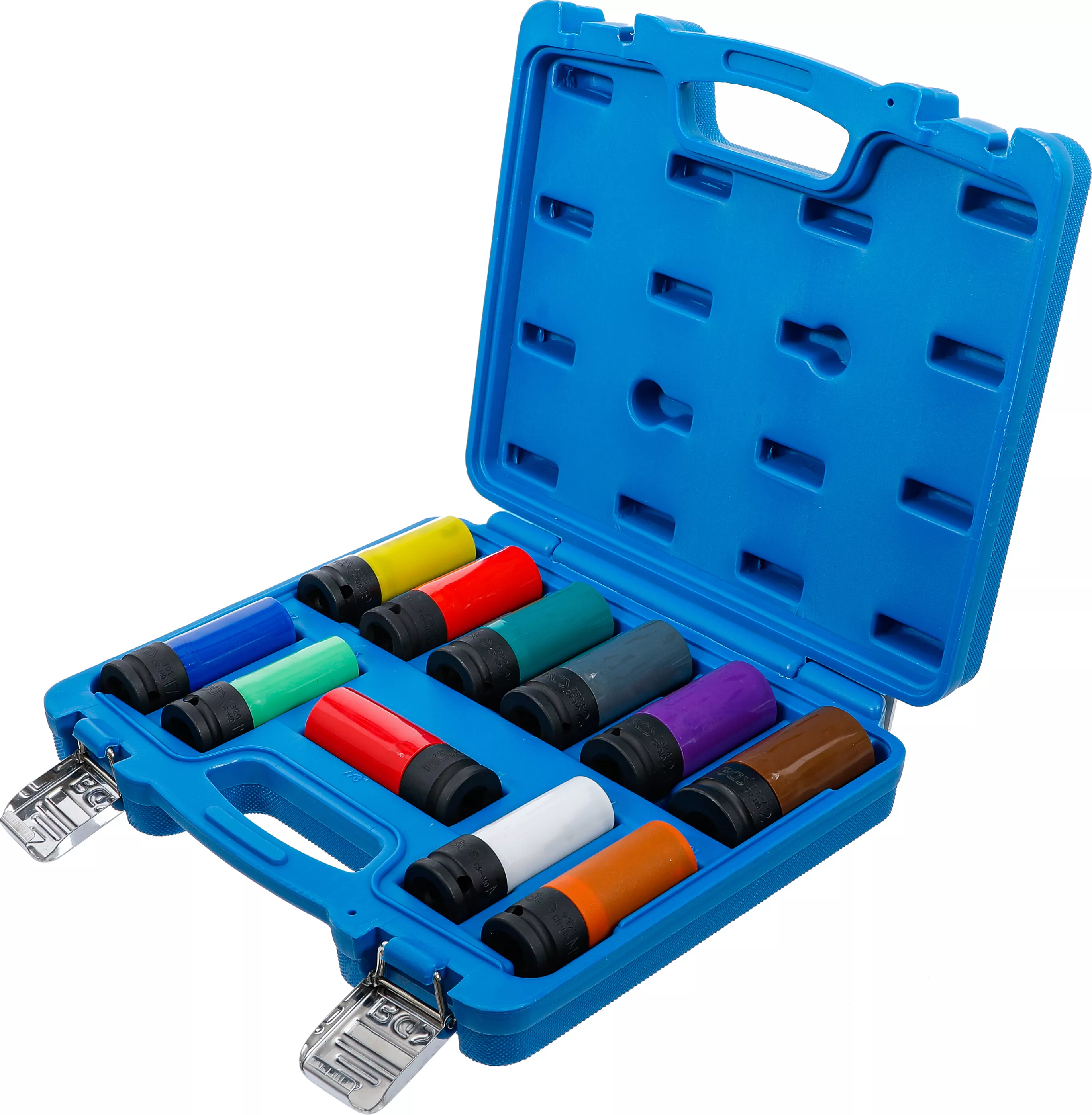 Set capete cheie de impact cu protectie | 12,5 mm (1/2") | 15 - 27 mm si suruburi de roti speciale | 11 piese [3]