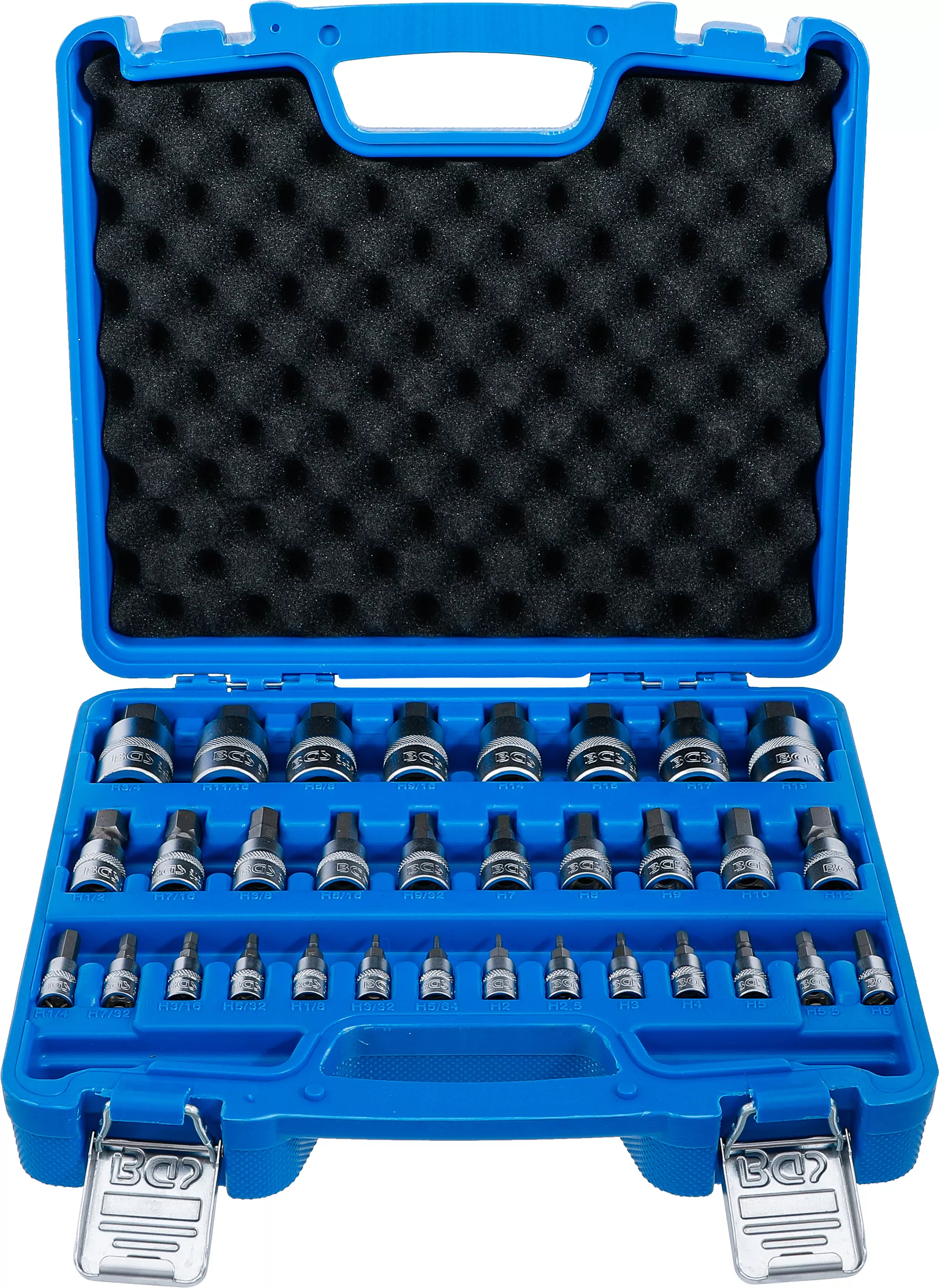 Bituri - Set biti | 6,3 mm (1/4") / 10 mm (3/8") / 12,5 mm (1/2") | hexagon interior 2 - 19 mm / 1/4 - 9/16" | marimi metric si toli | 32 piese