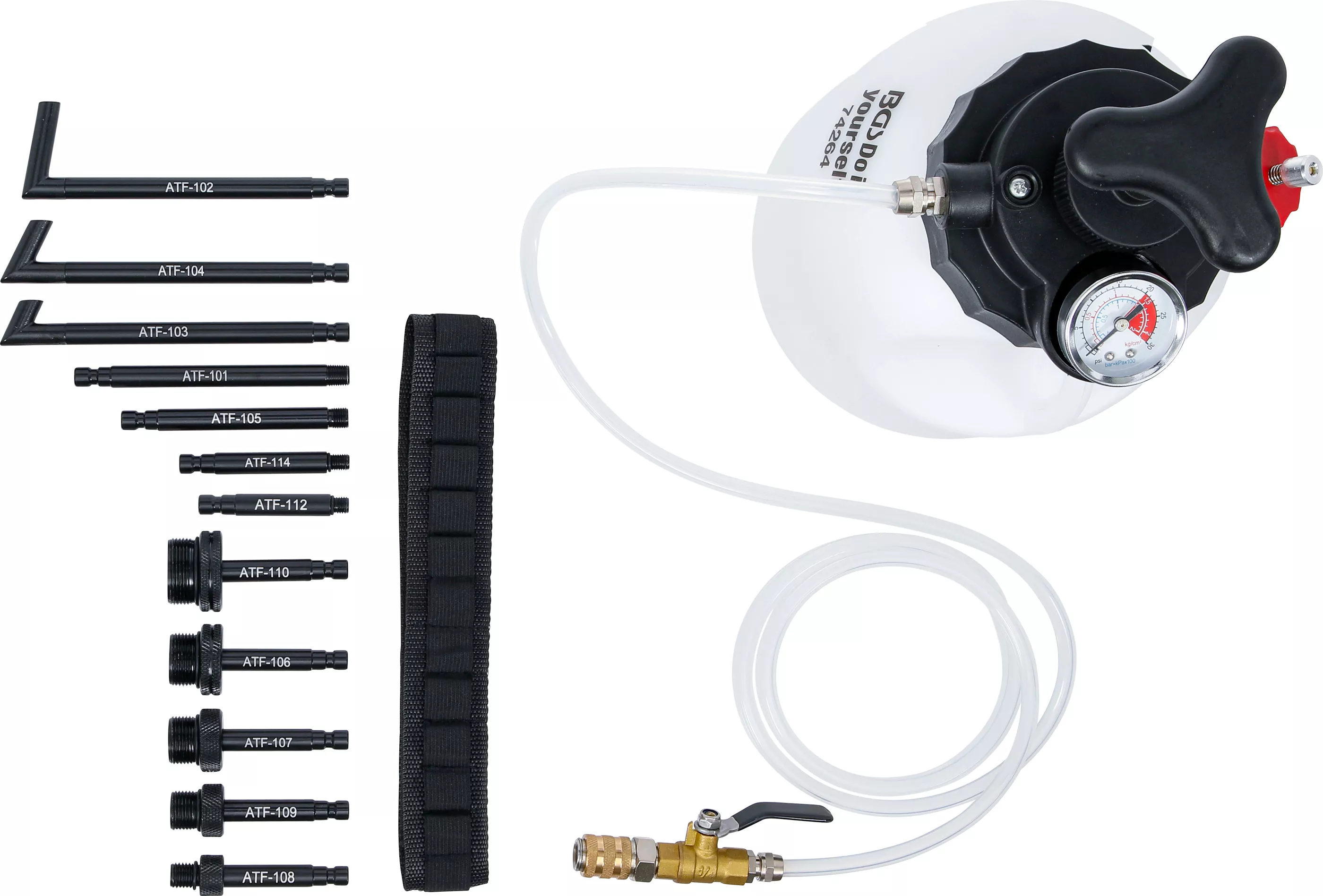 Aparat umplere ulei transmisie cu pompa manuala | cu 12 adaptoare | 3 l [4]