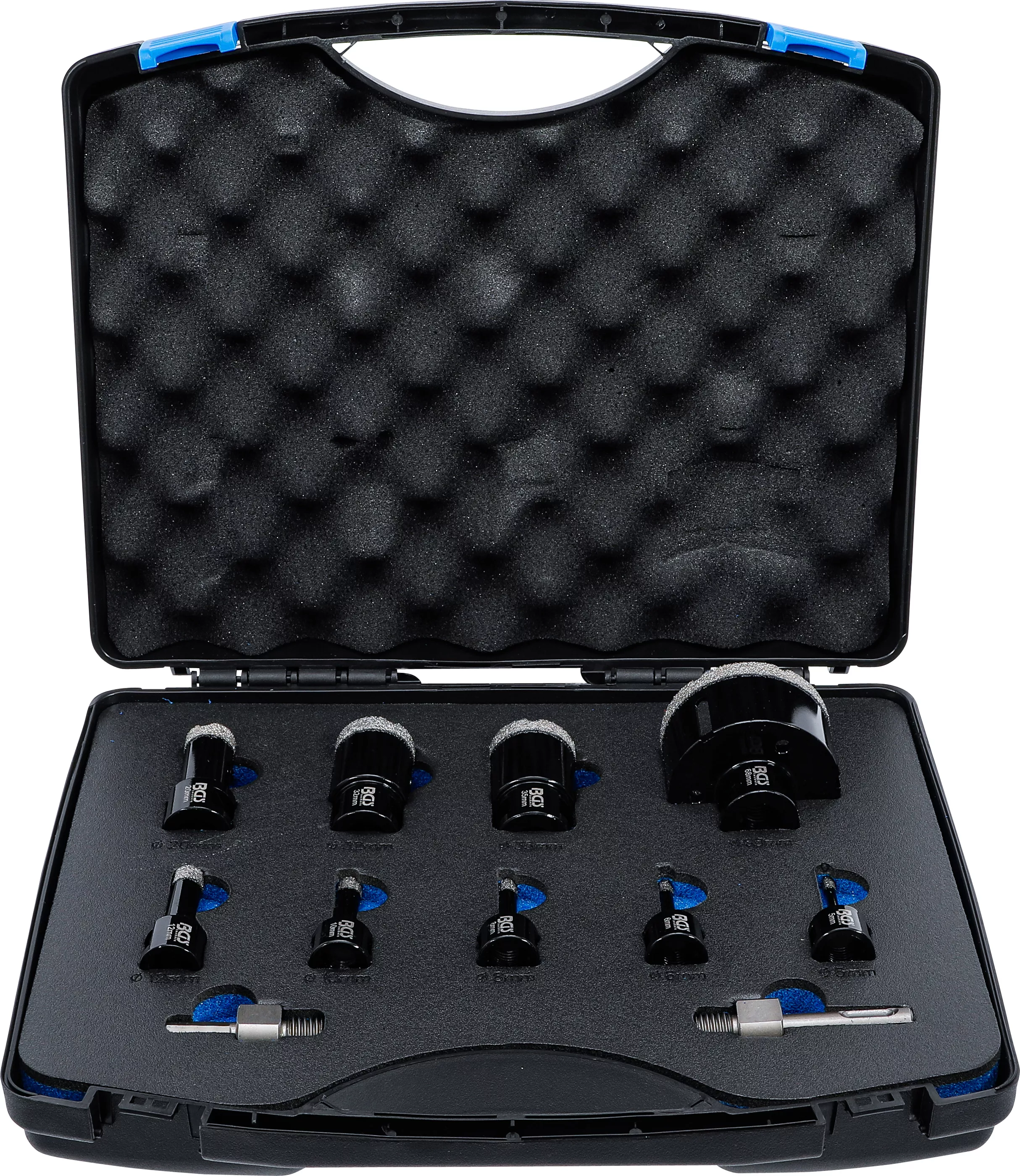 Burghie tubulare pentru miez / Coroane de găurire / Coroane de tăiere - Set coroane gaurire diamantate | 5 - 68 mm | 11 piese