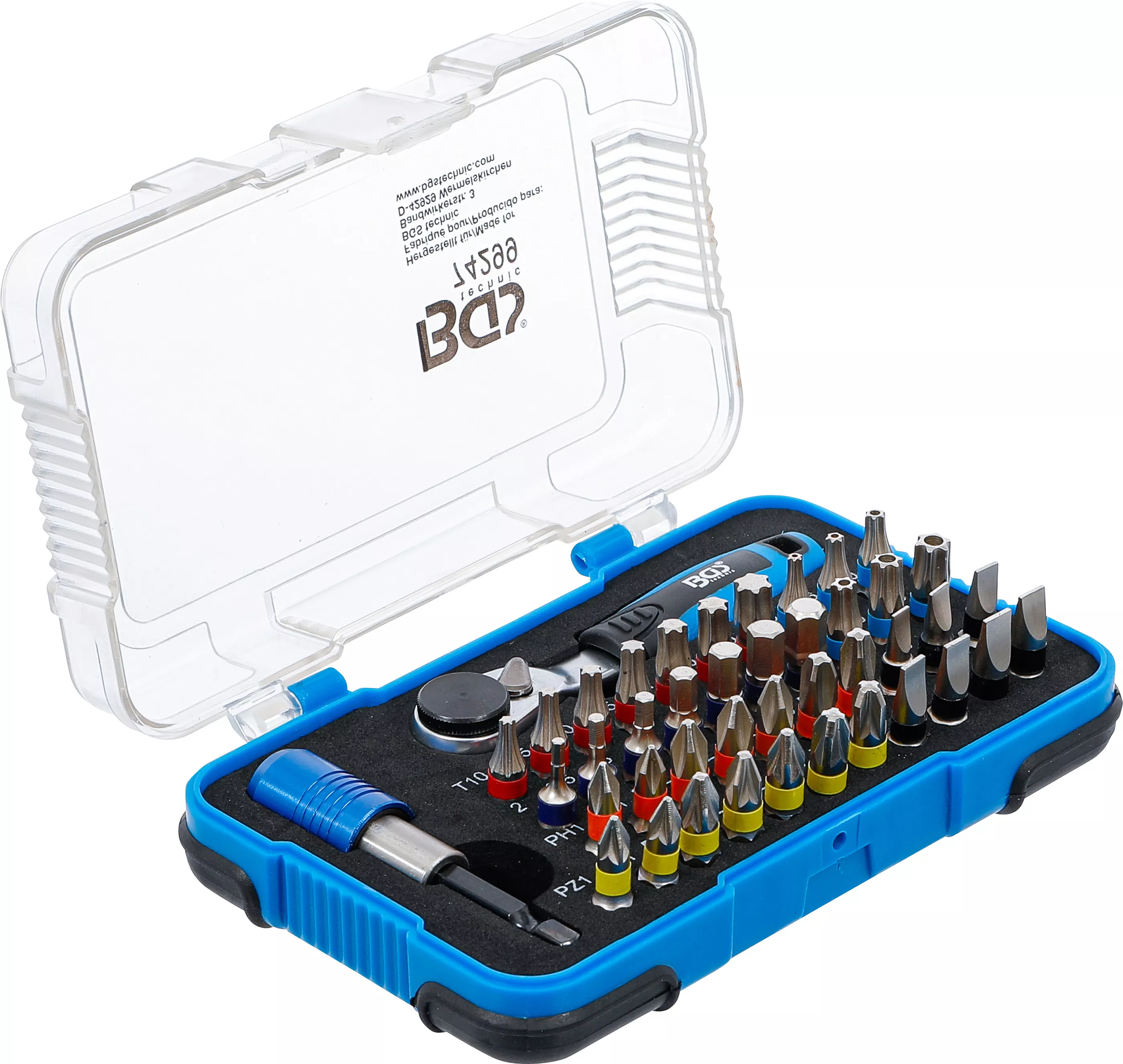 Bituri - Set biti Color | cu clichet biti | Antrenare hexagon exterior 6,3 mm (1/4") | 43 piese