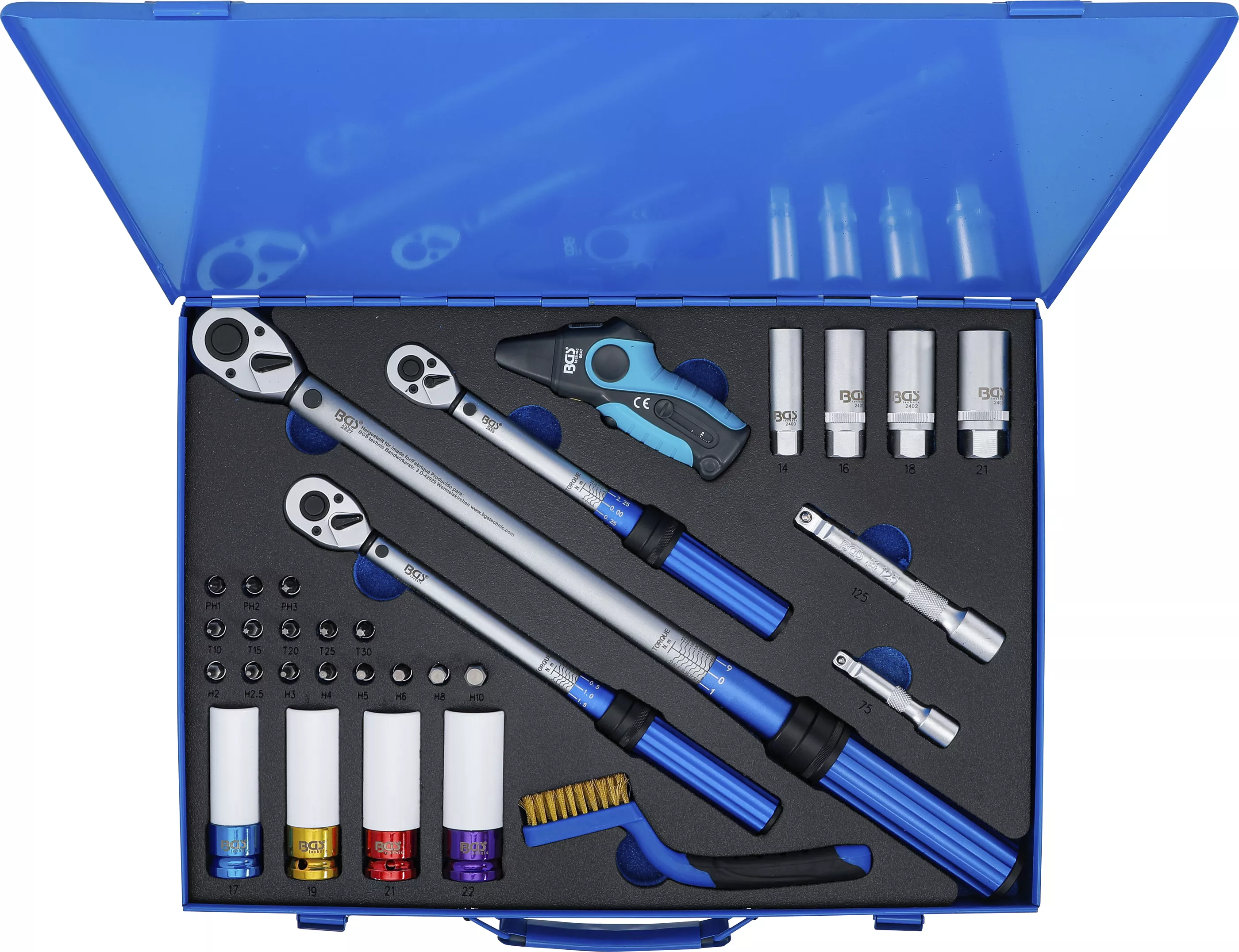 Set chei dinamometrice | 6,3 mm (1/4"), 10 mm (3/8"), 12,5 mm (1/2") | 31 piese [5]