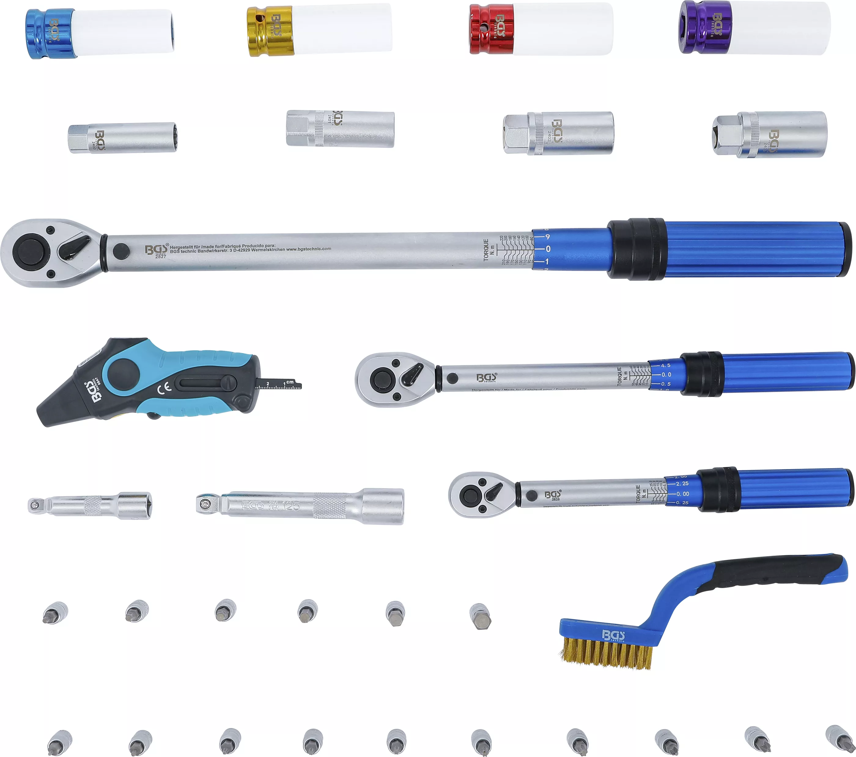 Set chei dinamometrice | 6,3 mm (1/4"), 10 mm (3/8"), 12,5 mm (1/2") | 31 piese [7]