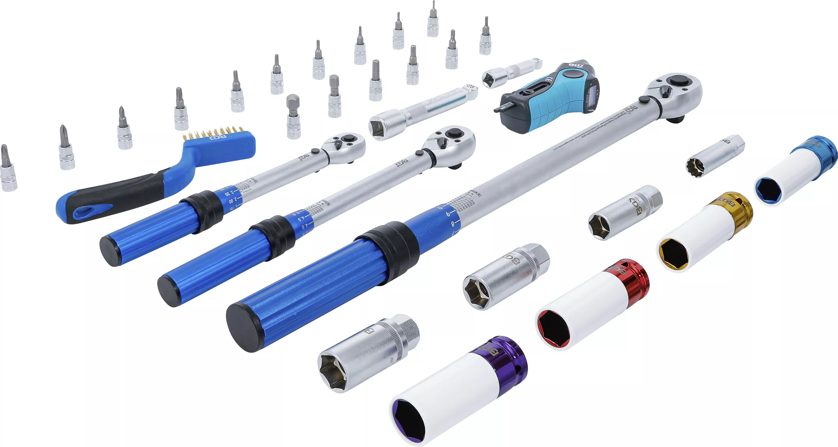 Set chei dinamometrice | 6,3 mm (1/4"), 10 mm (3/8"), 12,5 mm (1/2") | 31 piese [8]