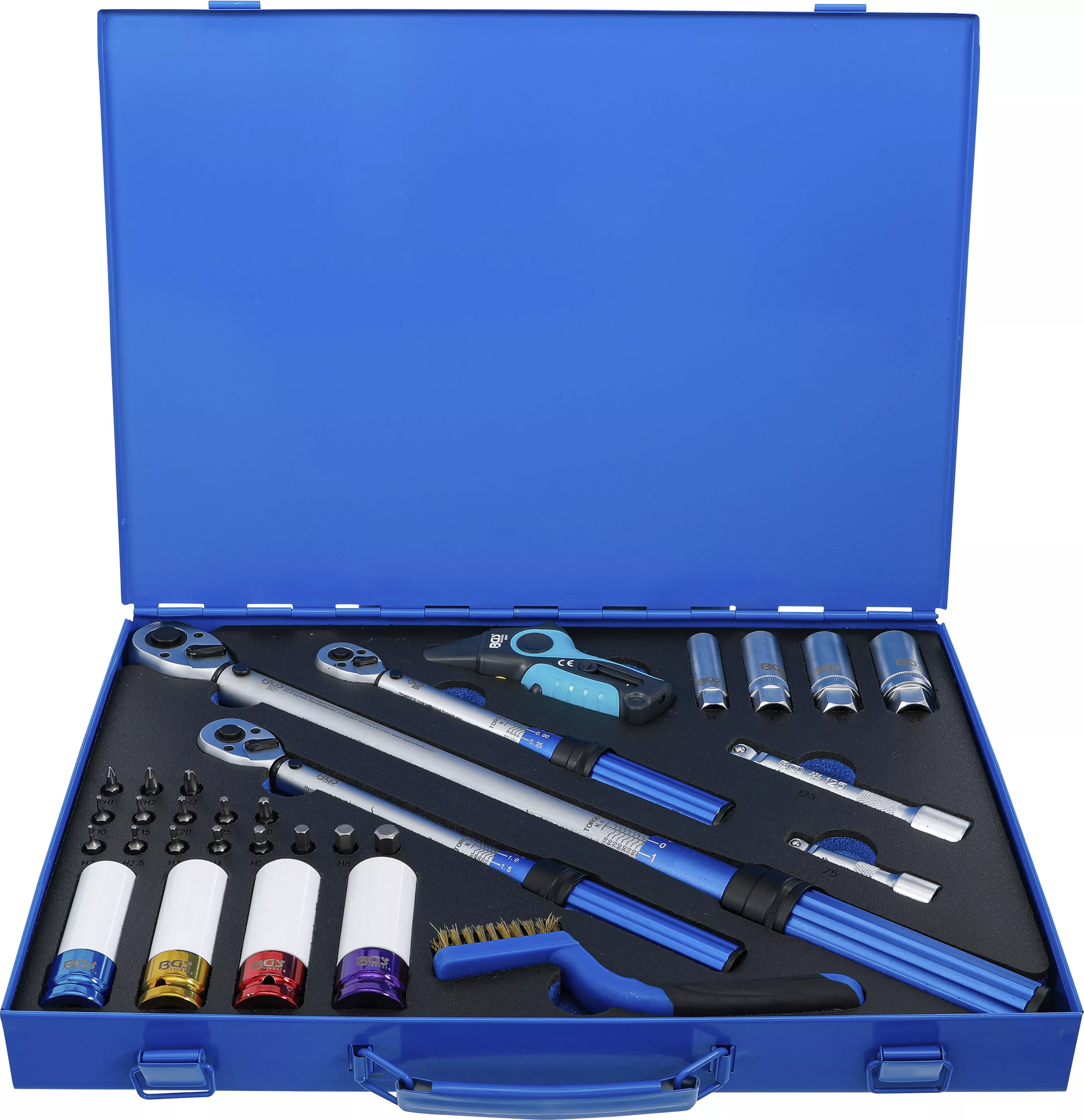 Chei dinamometrice - Set chei dinamometrice | 6,3 mm (1/4"), 10 mm (3/8"), 12,5 mm (1/2") | 31 piese