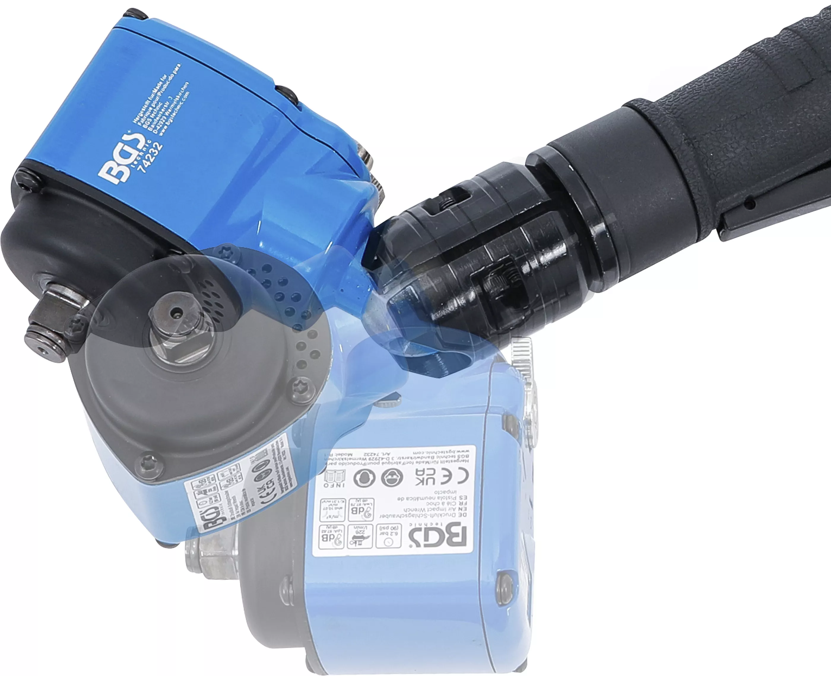 surubelnita cu impact pneumatica | Set chei tubulare de impact si in unghi | 12,5 mm (1/2") | 650 Nm | 10 piese [3]