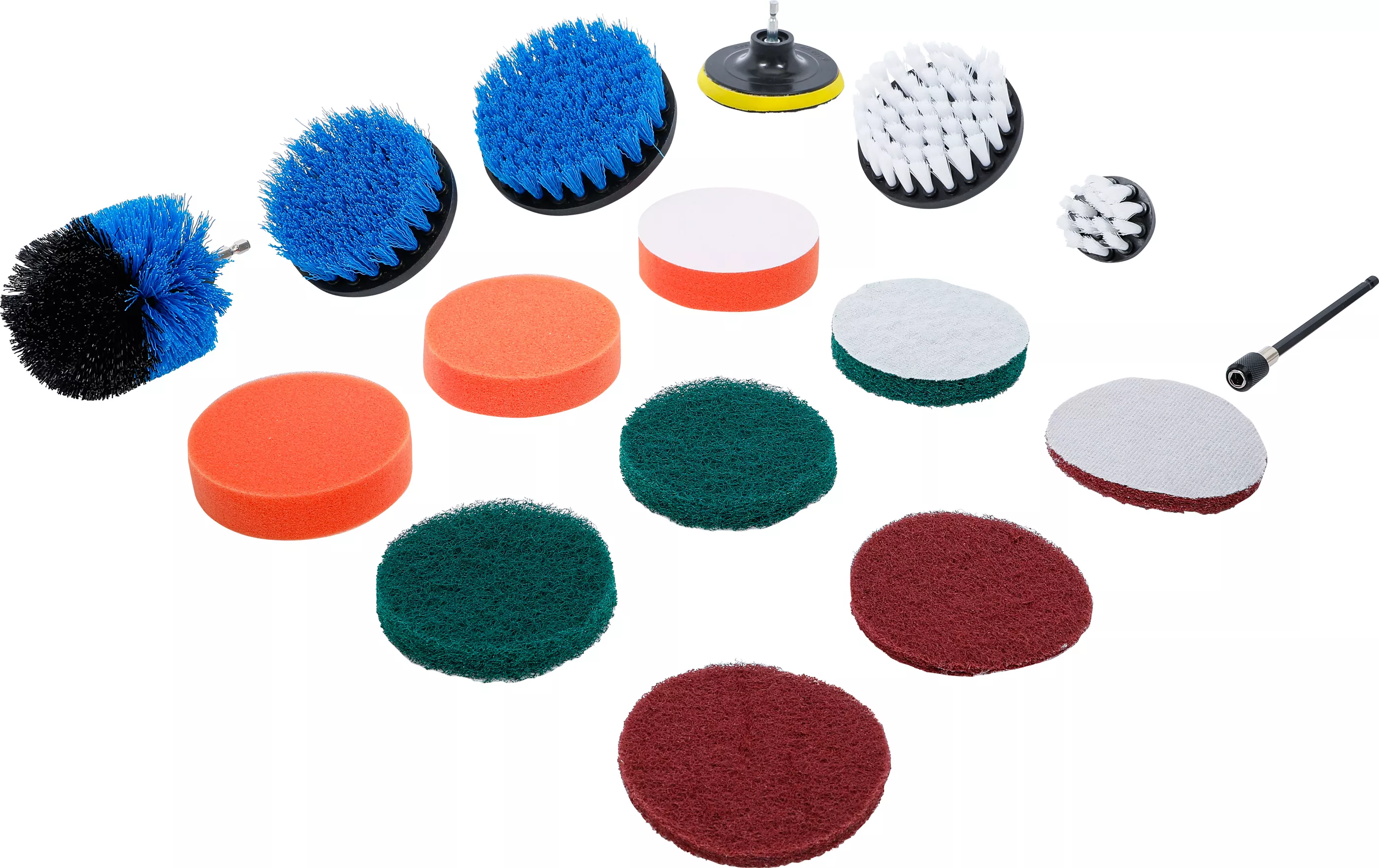 Set discuri slefuire/polizare si perii | pentru masini de gaurit | 16 piese [1]