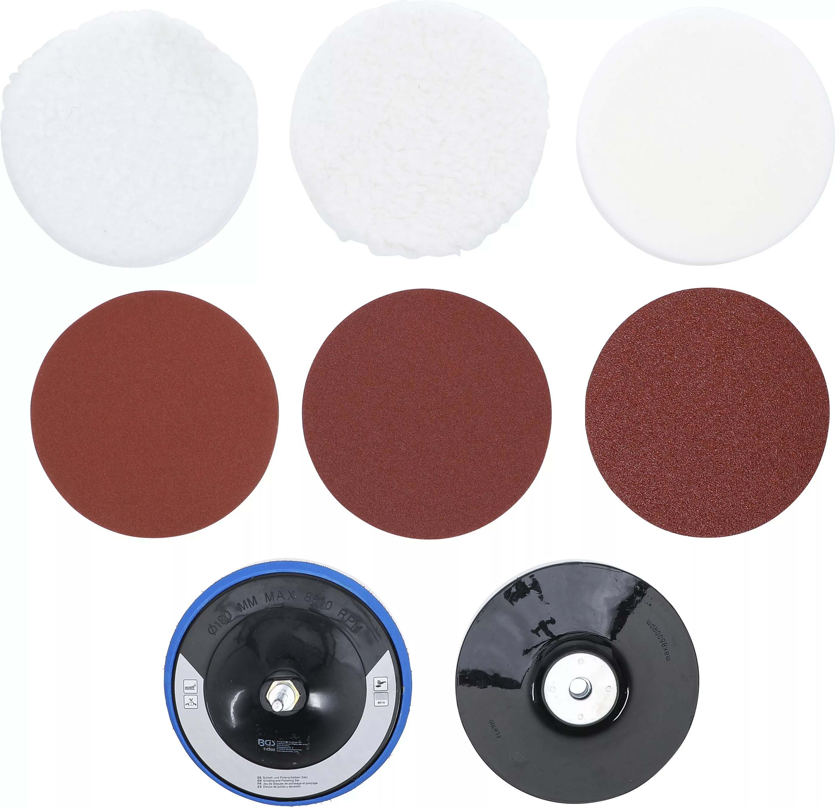 Set discuri slefuire si polizare | o 180 mm | 8 piese [2]