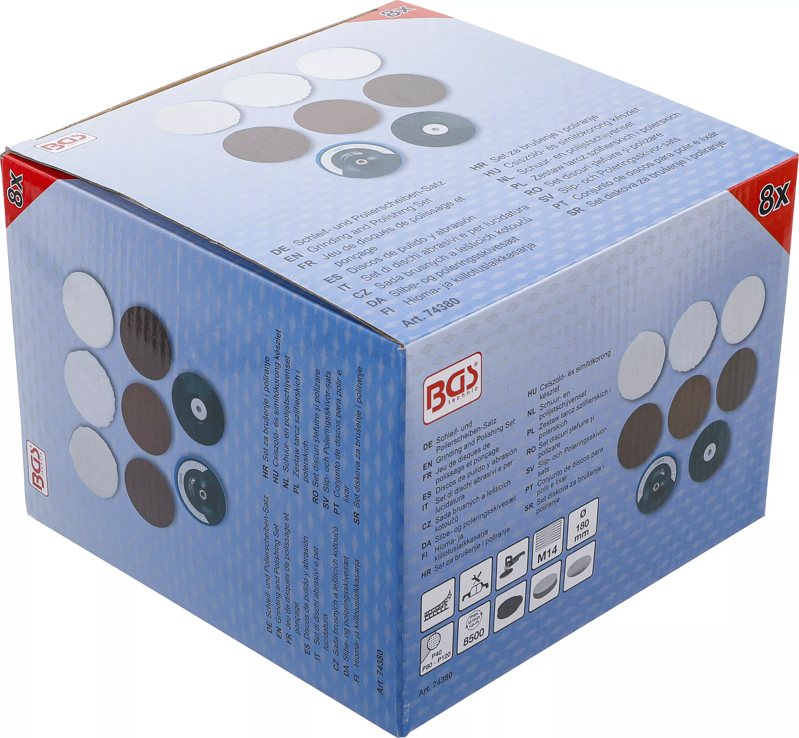 Set discuri slefuire si polizare | o 180 mm | 8 piese [4]