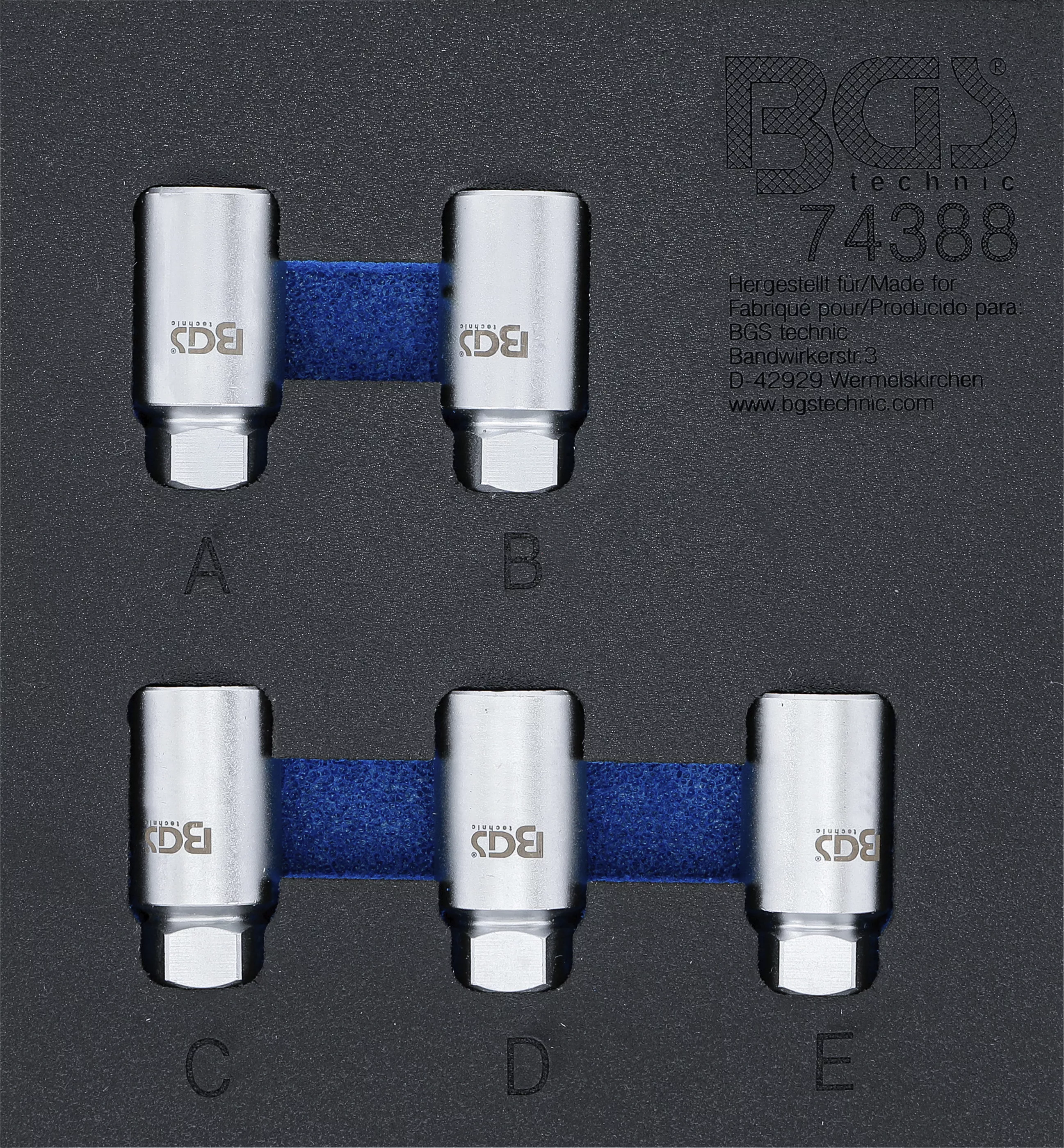 Cărucior atelier şi accesorii - Suport organizator pentru carucior 1/6: Set chei desfacut antifurt pentru Tesla | 5 piese