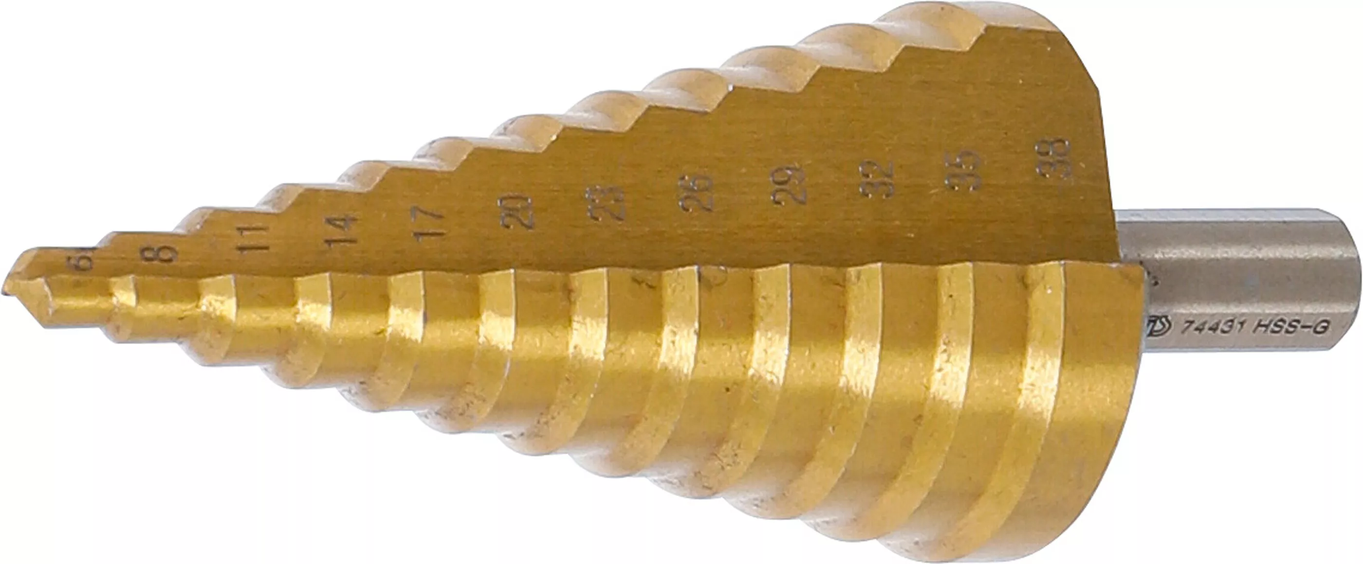Burghie în trepte / burghie cu bit pentru cofraje - Burghiu in trepte | titan nitrurat | o 6 - 38 mm