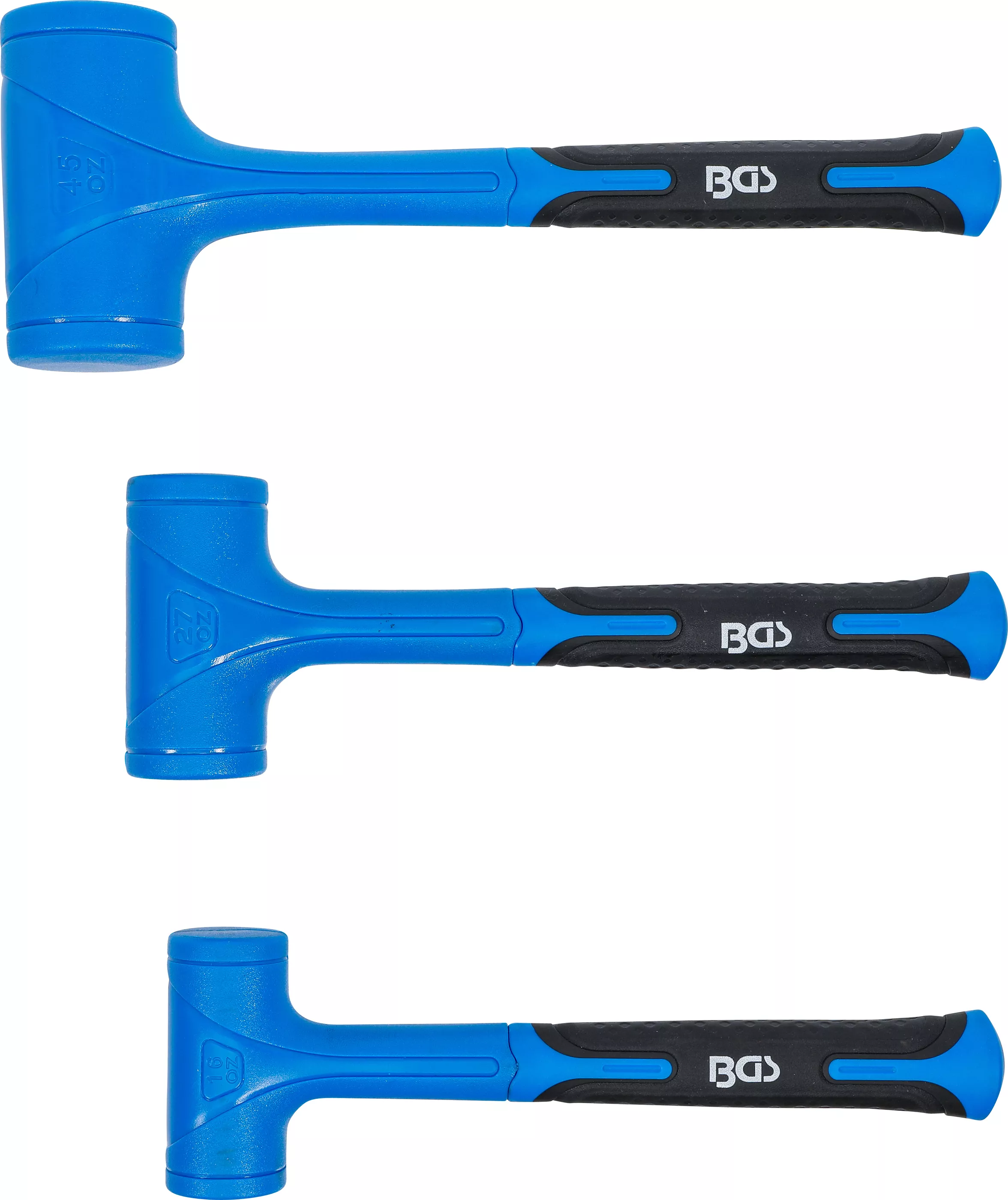 Set ciocane de protectie | fara recul | o 47 / 55 / 65 mm | 450 / 765 / 1275 g | 3 piese [5]