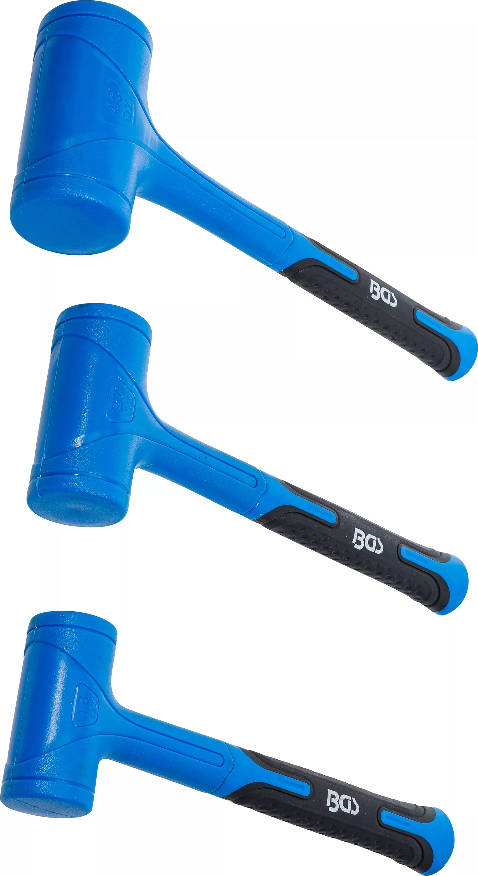 Ciocane - Set ciocane de protectie | fara recul | o 47 / 55 / 65 mm | 450 / 765 / 1275 g | 3 piese