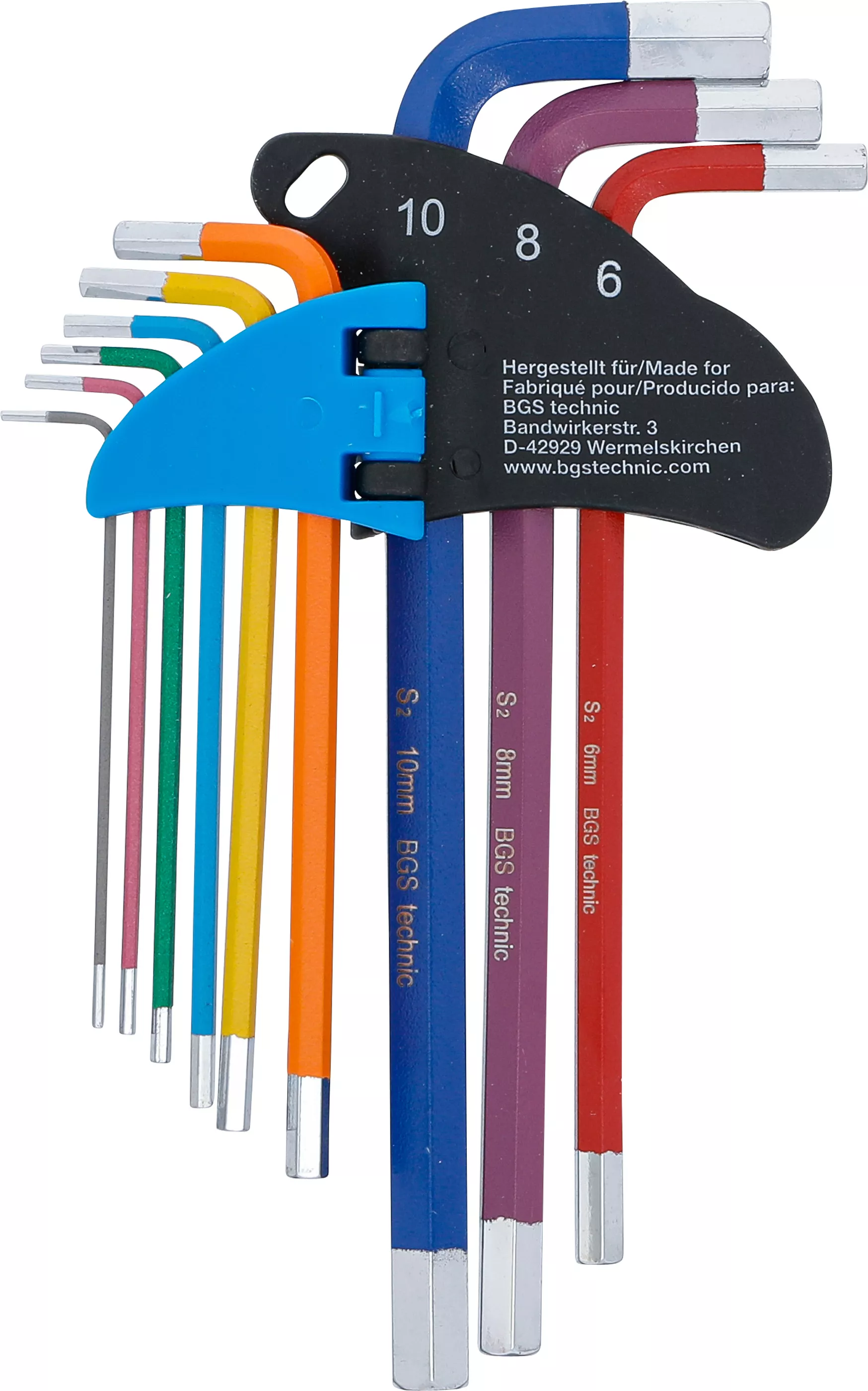 Set chei tip L | multicolora | hexagon interior 1,5 - 10 mm | 9 piese [3]