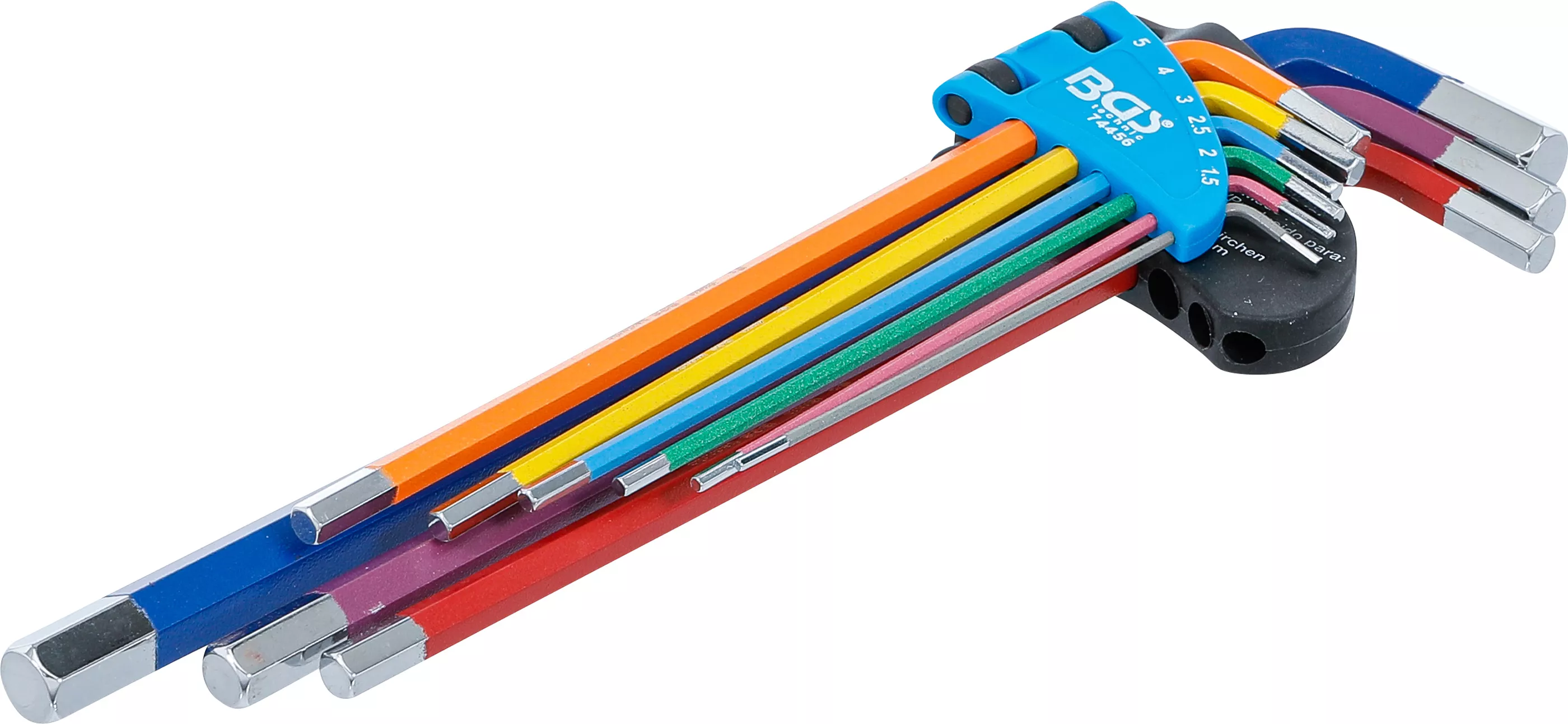 Set chei tip L | multicolora | extra lunga | hexagon interior 1,5 - 10 mm | 9 piese [1]
