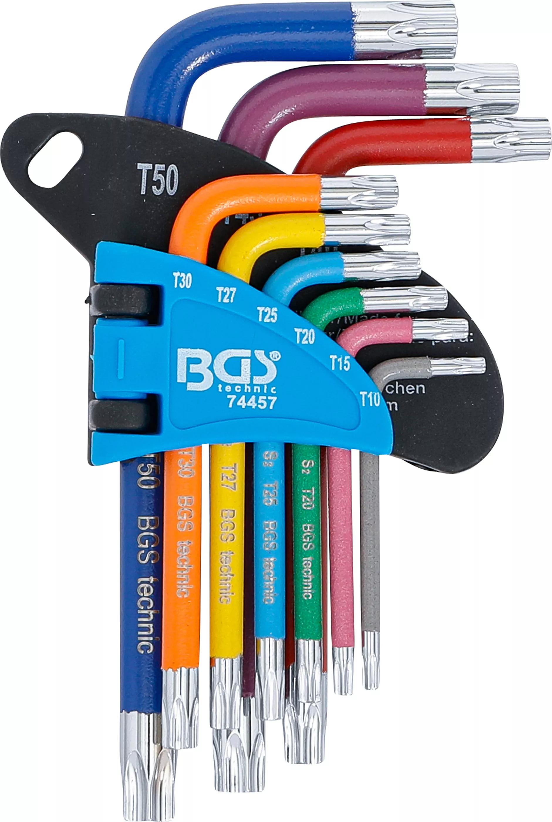 Set chei tip L | multicolora | scurte | profil T (pentru Torx) T10 - T50 | 9 piese [2]