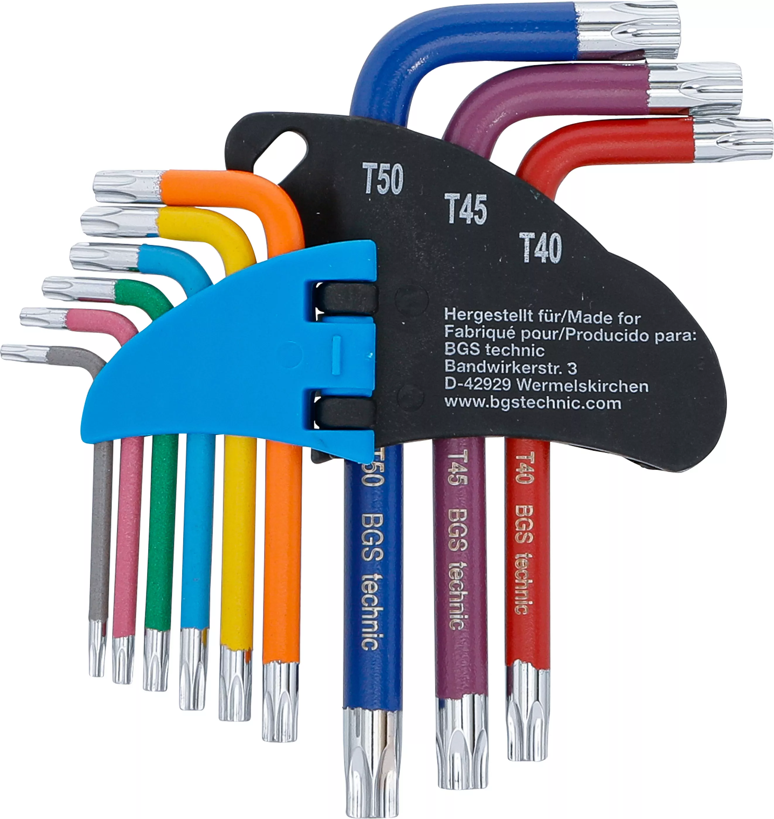 Set chei tip L | multicolora | scurte | profil T (pentru Torx) T10 - T50 | 9 piese [3]