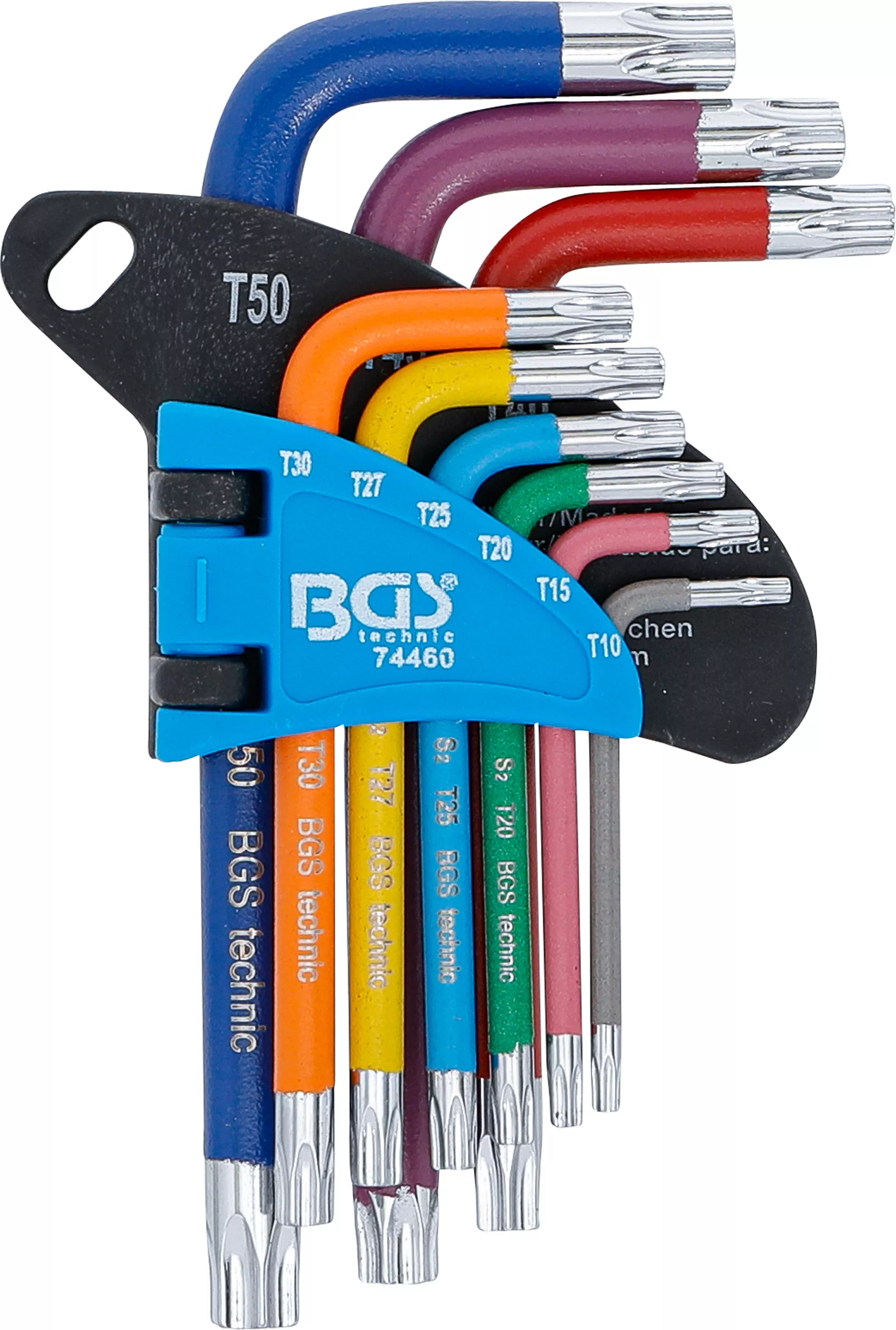 Set chei tip L | multicolora | scurte | profil T (pentru Torx) cu alezaj T10 - T50 | 9 piese [2]