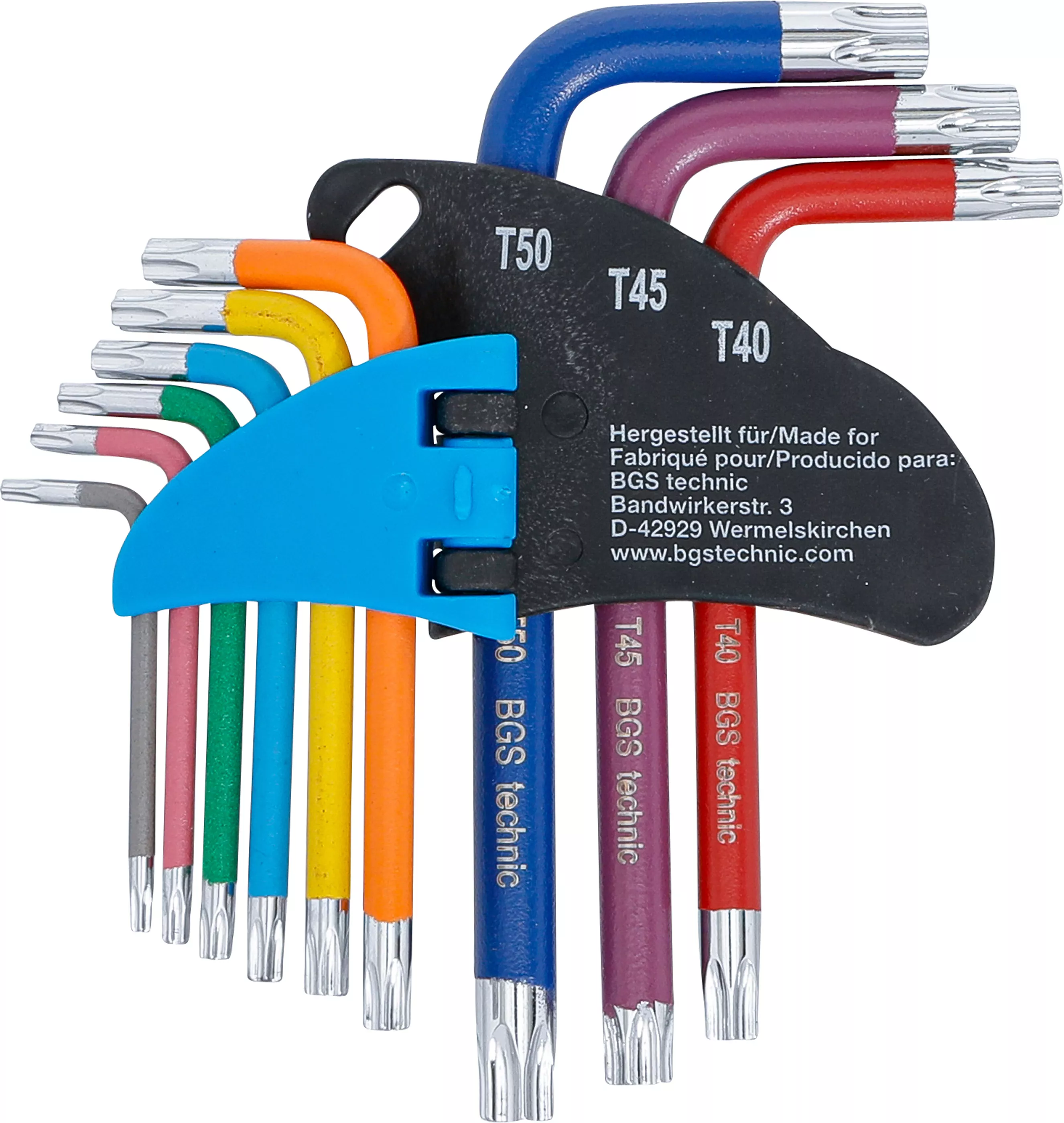 Set chei tip L | multicolora | scurte | profil T (pentru Torx) cu alezaj T10 - T50 | 9 piese [3]