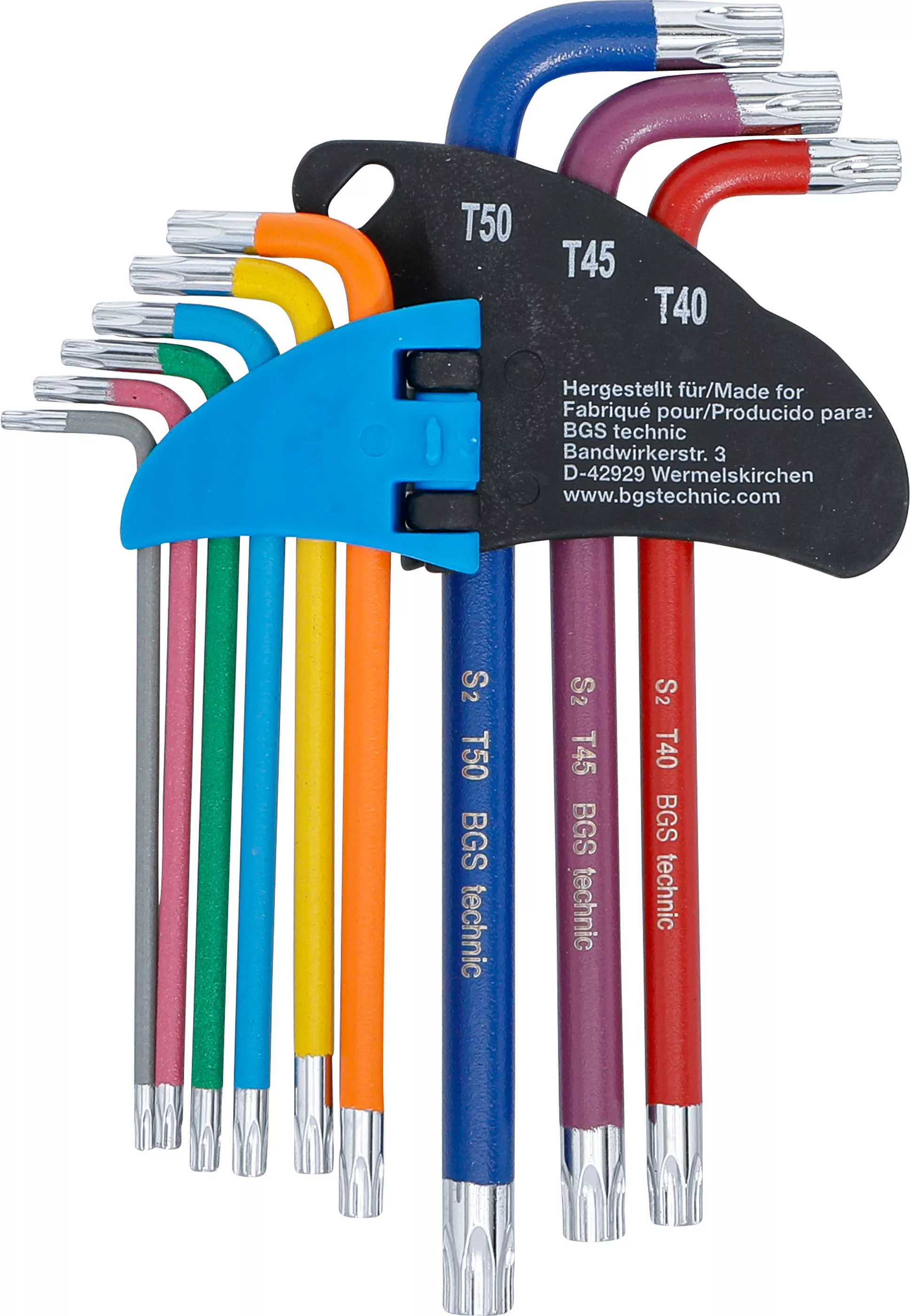 Set chei tip L | multicolora | profil T (pentru Torx) cu alezaj T10 - T50 | 9 piese [3]