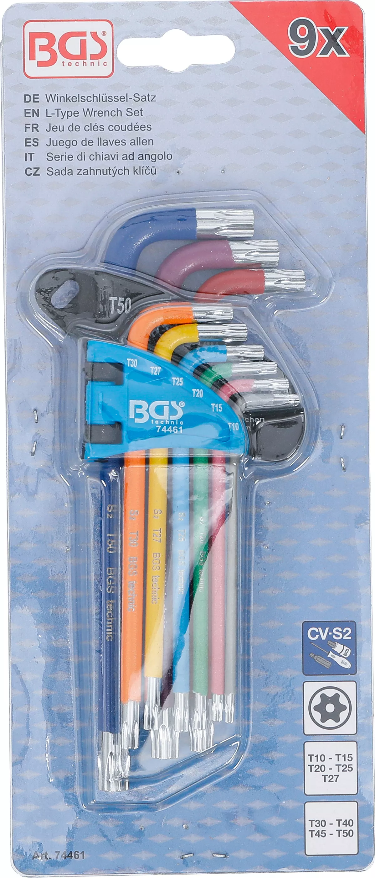 Set chei tip L | multicolora | profil T (pentru Torx) cu alezaj T10 - T50 | 9 piese [4]