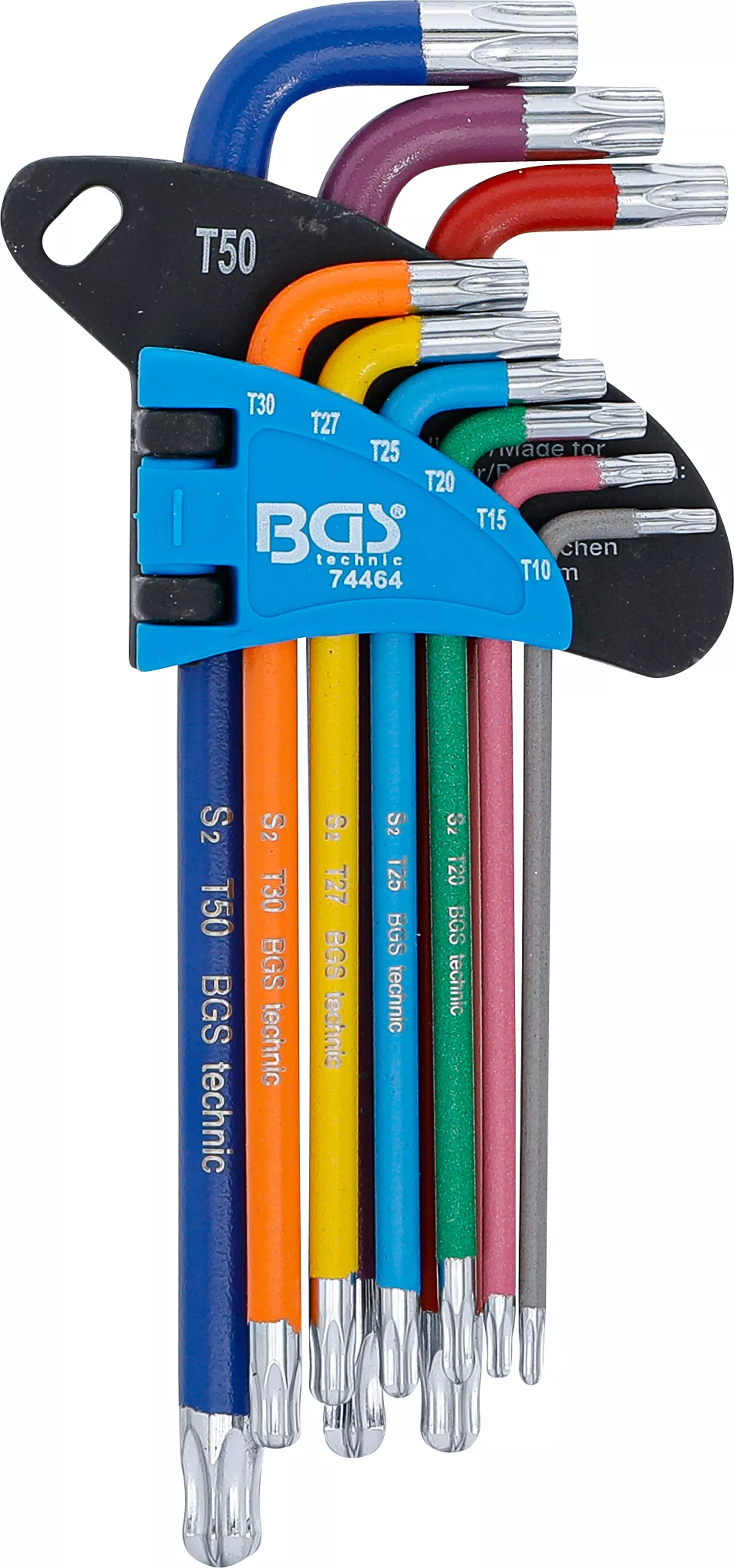 Set chei tip L | multicolora | profil T (pentru Torx) cu gaura si cap sferic T10 - T50 | 9 piese [2]