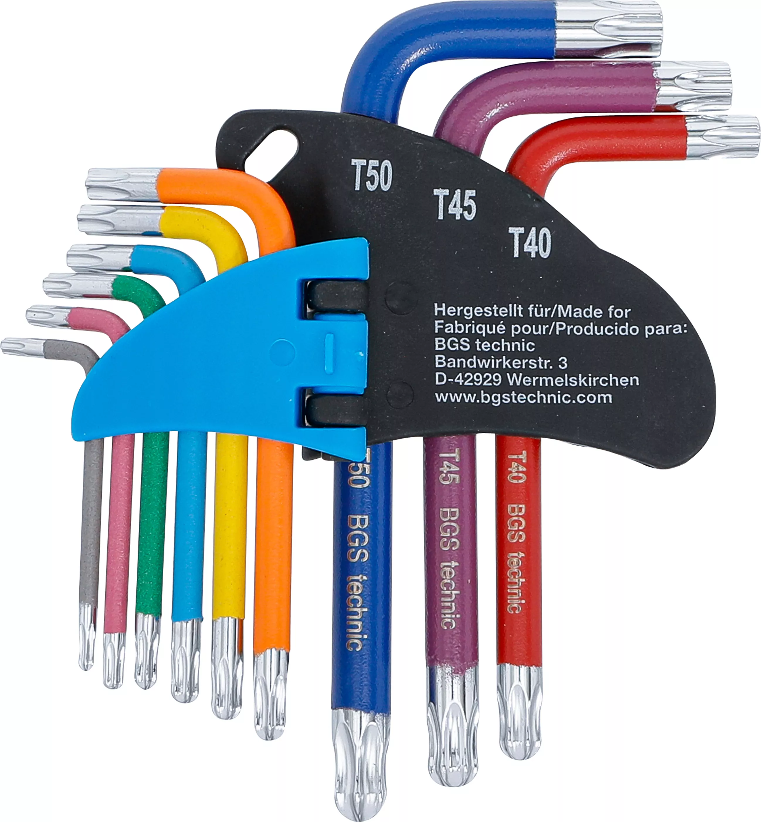 Set chei tip L | multicolora | scurte | profil T (pentru Torx) cu cap sferic T10 - T50 | 9 piese [3]