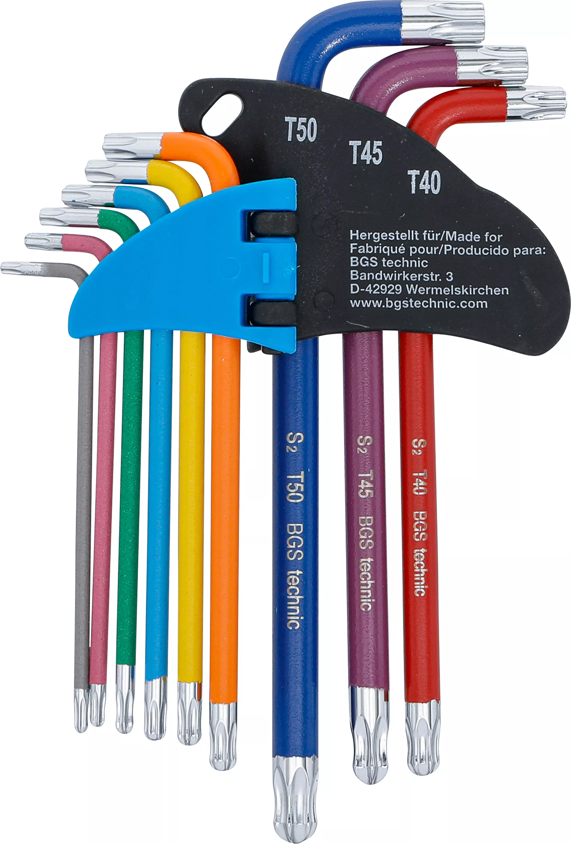 Set chei tip L | multicolora | profil T (pentru Torx) cu cap sferic T10 - T50 | 9 piese [3]