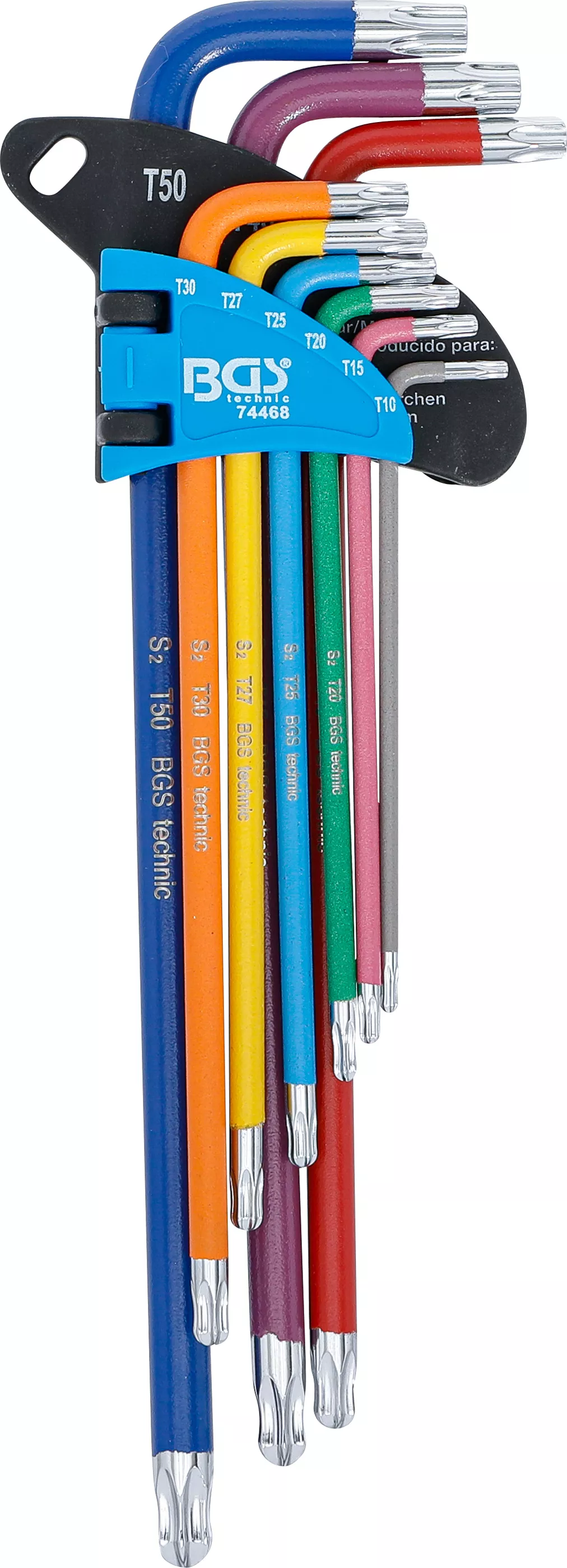 Set chei tip L | multicolora | extra lunga | profil T (pentru Torx) cu cap sferic T10 - T50 | 9 piese [2]