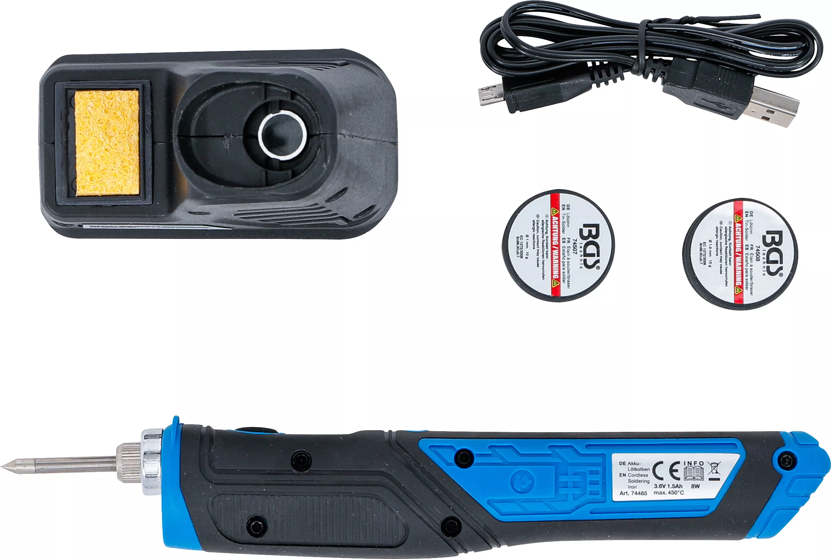 Ciocan de lipit cu acumulator | 8 W | cu statie de incarcare [6]