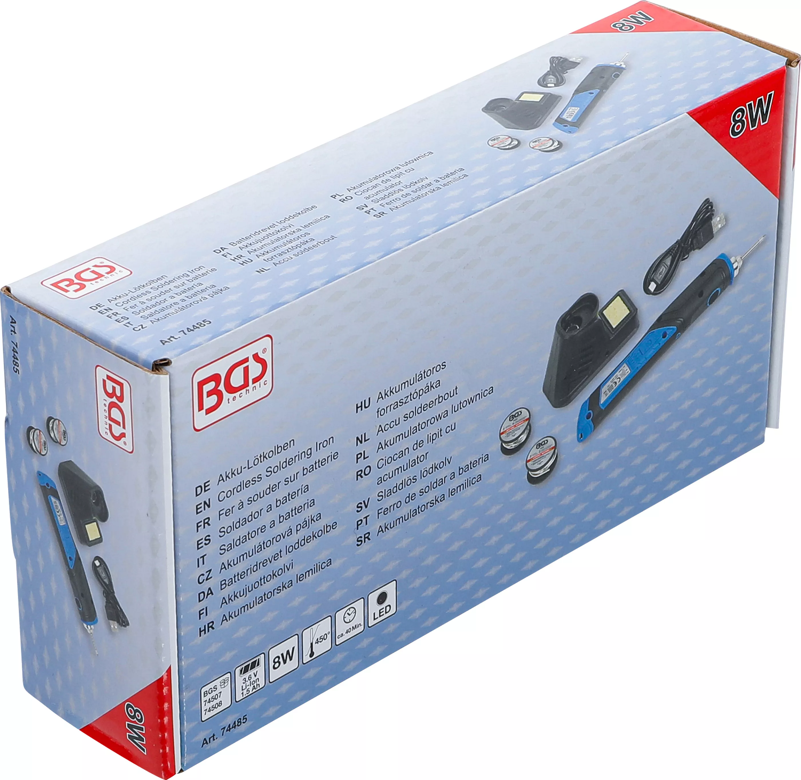 Ciocan de lipit cu acumulator | 8 W | cu statie de incarcare [8]