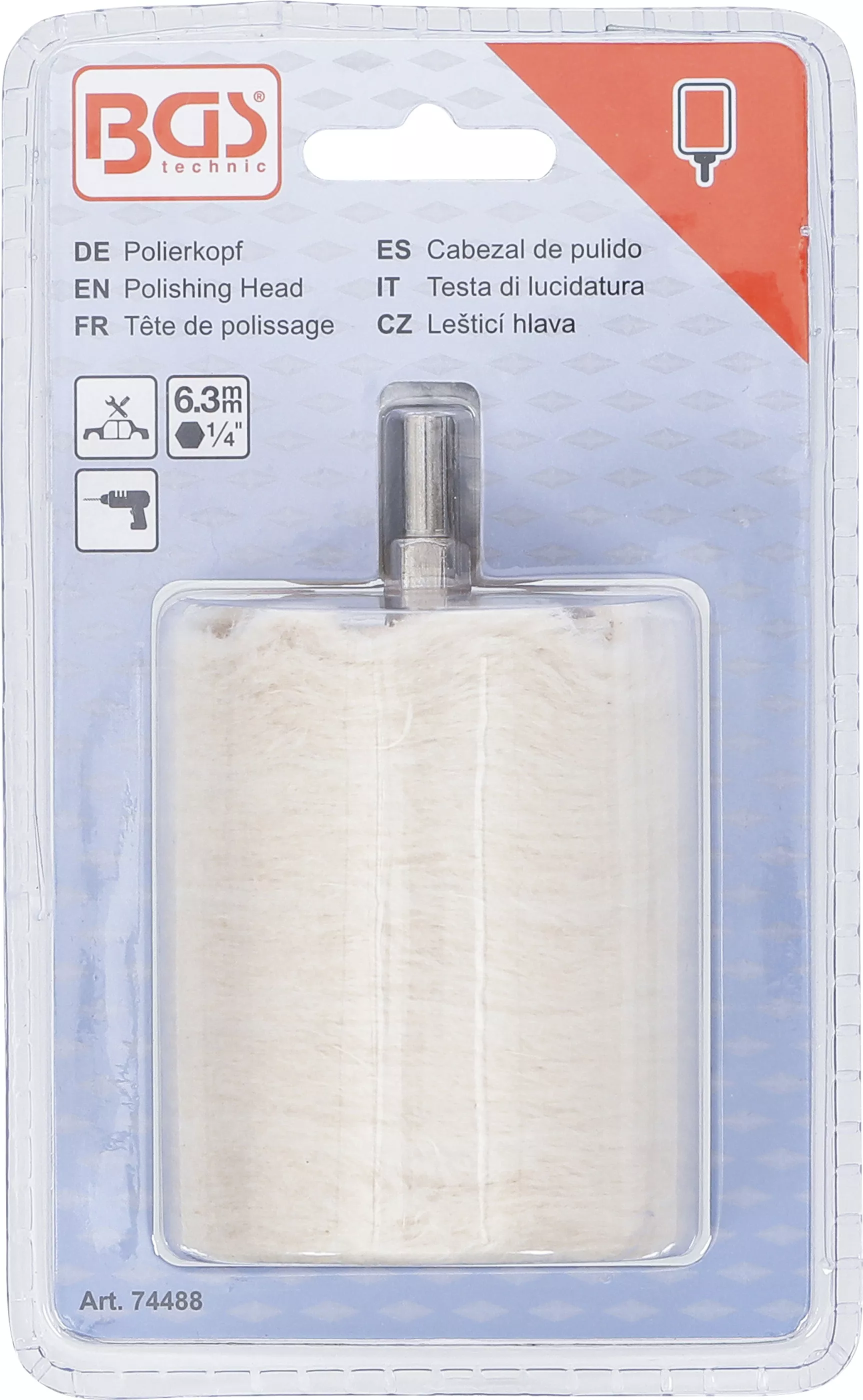 Cap polisare | Forma cilindrica | Antrenare hexagon exterior 6,3 mm (1/4") [4]