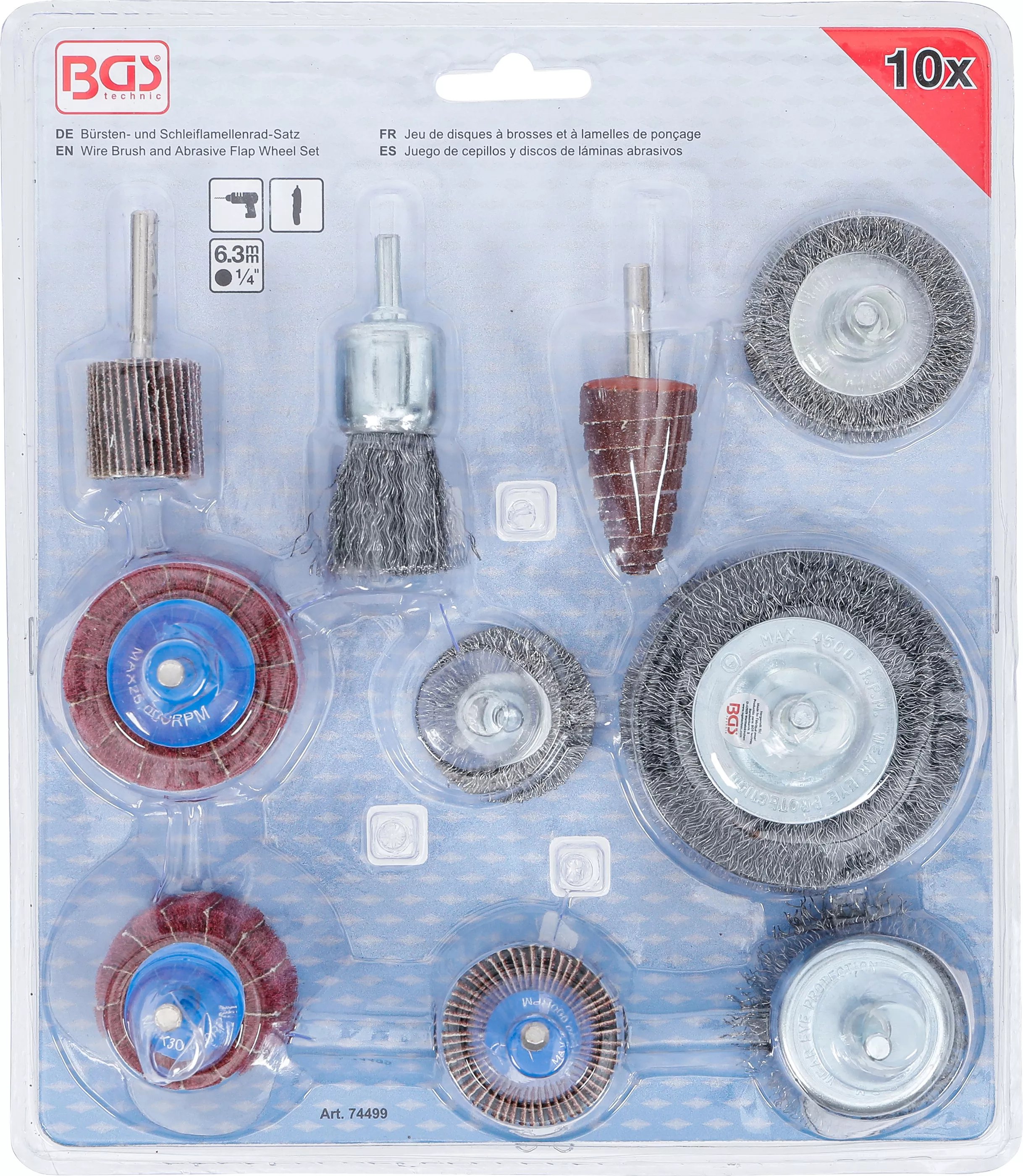 Set roti cu perii si lamele de slefuit | 10 piese [4]