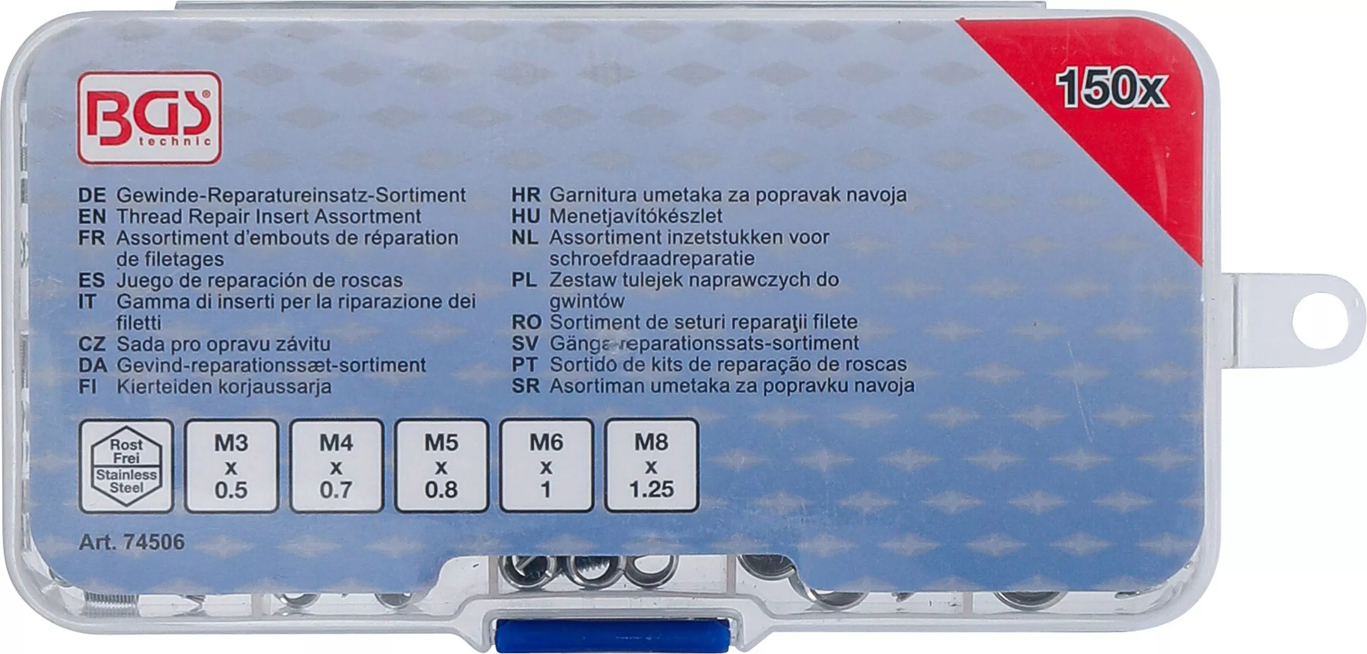 Sortiment de seturi reparatii filete | otel aliat | 150 piese [3]