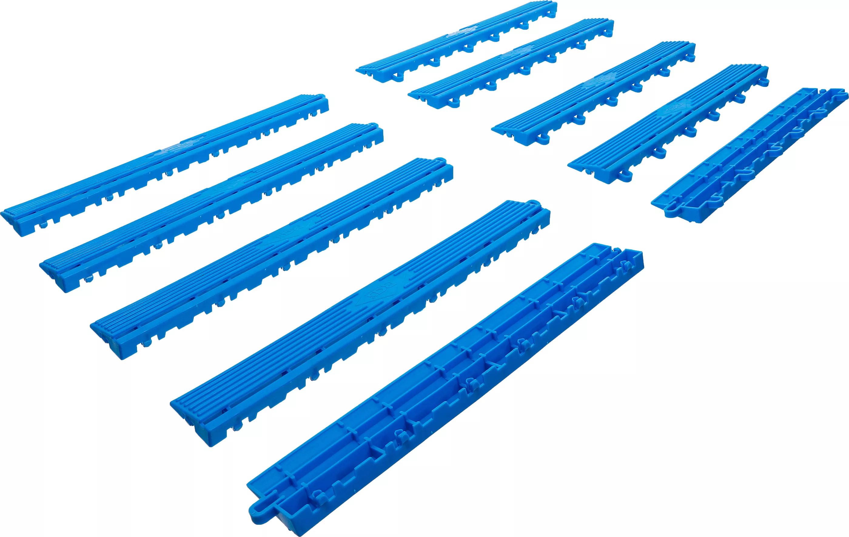 Set elemente marginale pentru gresie din plastic | sistem de clic | 400 x 55 x 15 mm | 10 piese [4]