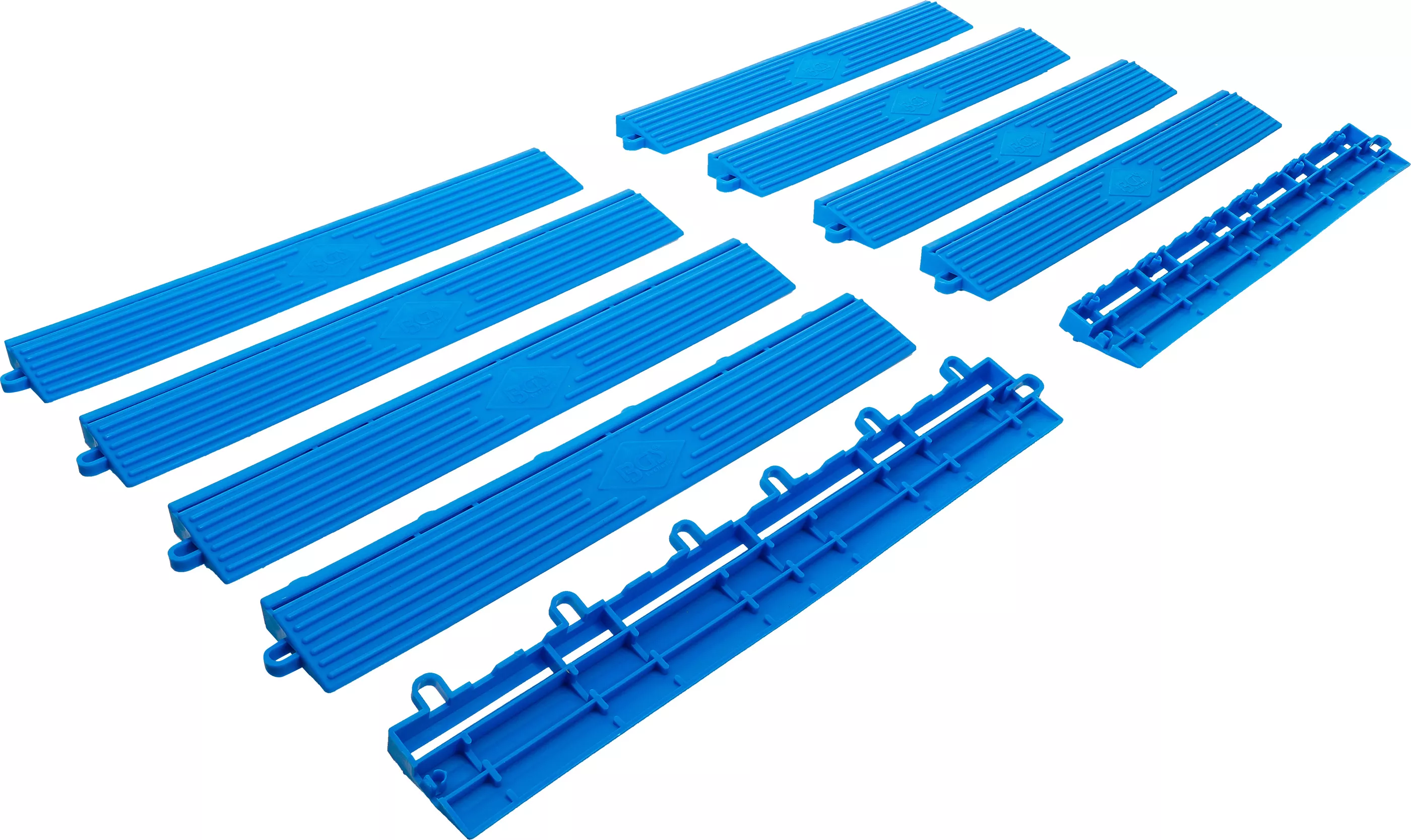 Scule - Set elemente marginale pentru gresie din plastic | sistem de clic | 400 x 55 x 15 mm | 10 piese