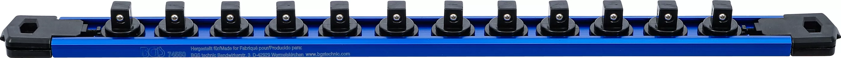 Cărucior atelier şi accesorii - sina de pastrare pentru 12 chei tubulare atasabile | magnetica | pentru Antrenare 10 mm (3/8")