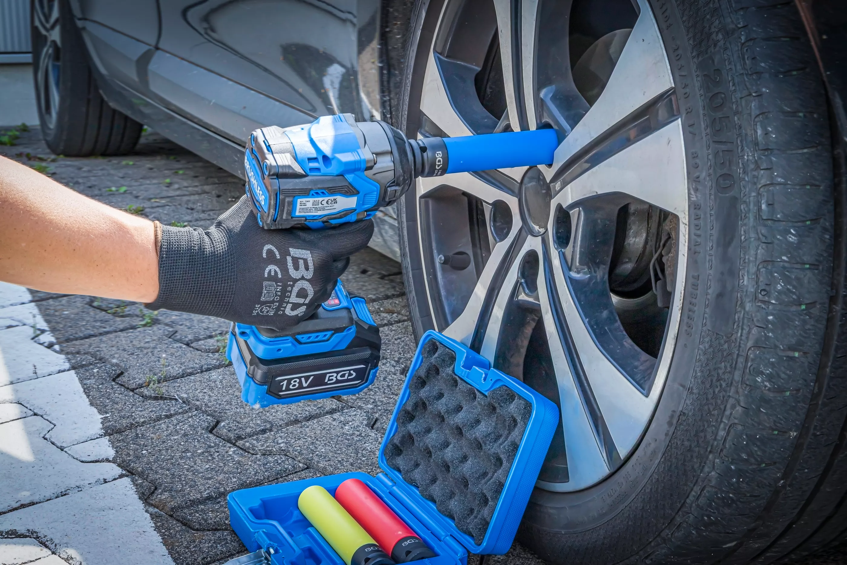 Set capete cheie de impact cu protectie | extra adanc | 12,5 mm (1/2") | 17 / 19 / 21 mm | 3 piese [2]