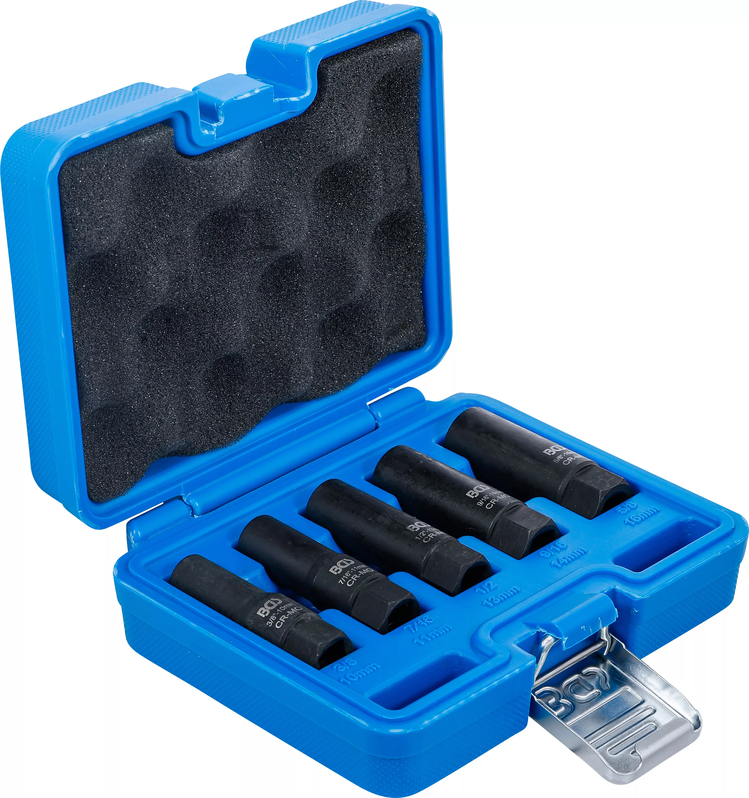 Set capete chei tubulare profil spiral / Extractoare de suruburi, adanci | 10 mm (3/8") | 10 - 16 mm | 5 piese [2]
