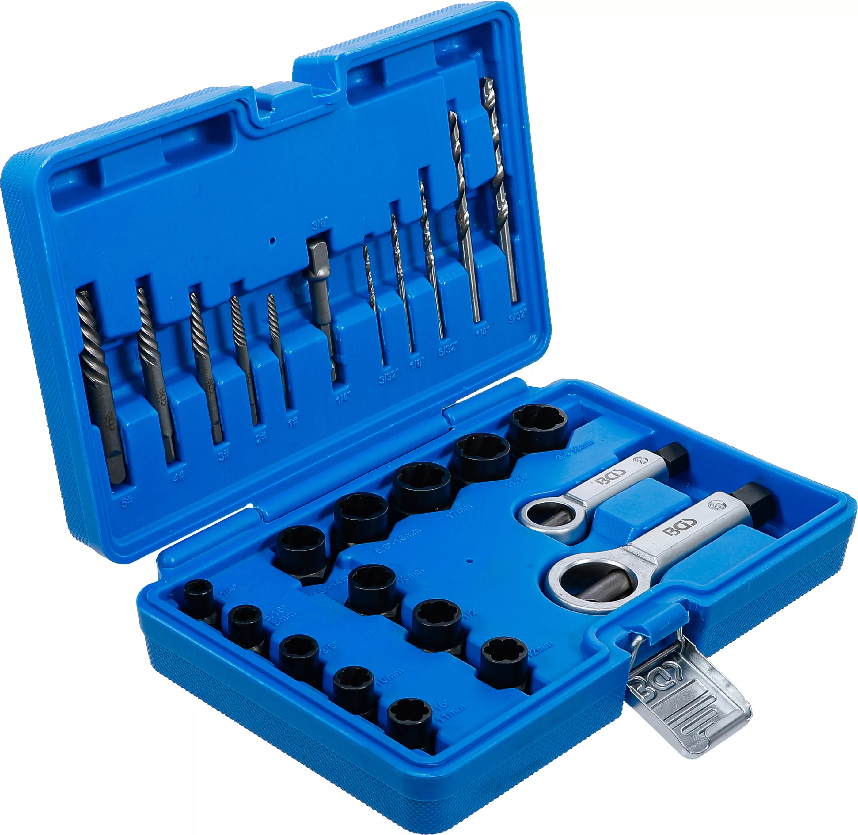 Cap cheie tubulara profil spiral / set extractor de suruburi dispozitive despicat piulite | 26 piese [2]