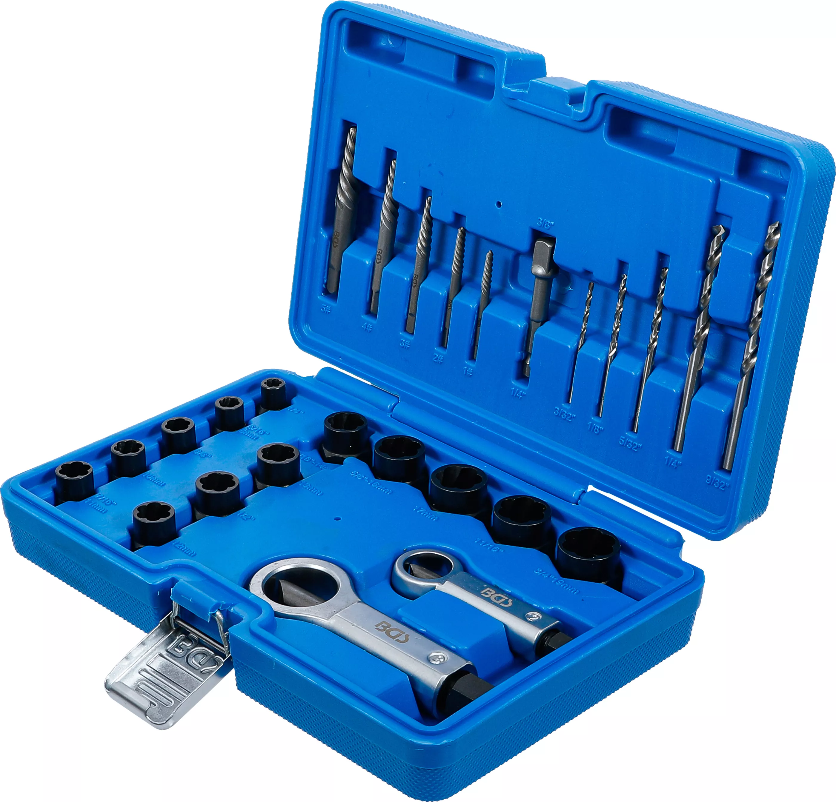Cap cheie tubulara profil spiral / set extractor de suruburi dispozitive despicat piulite | 26 piese [3]