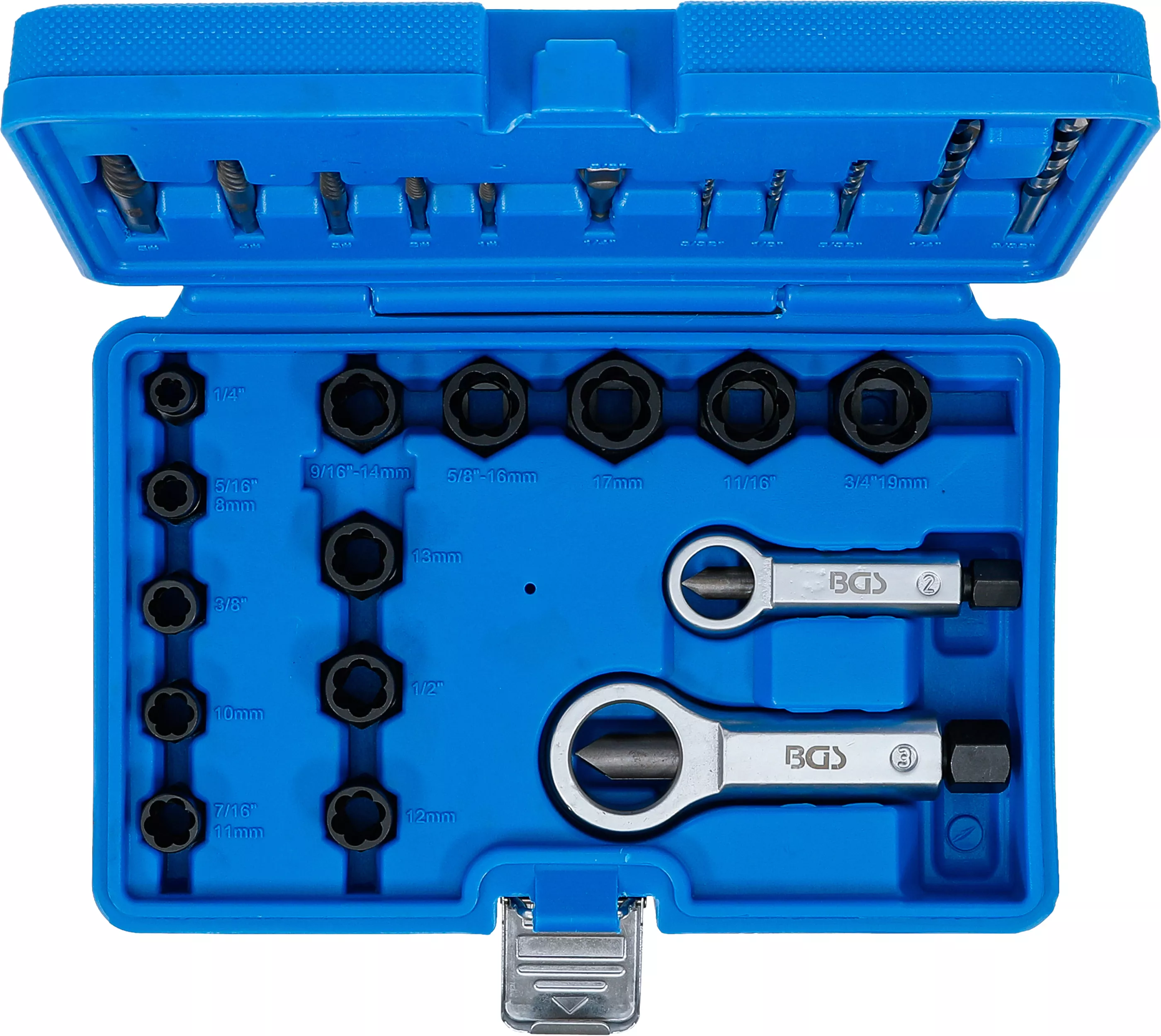 Cap cheie tubulara profil spiral / set extractor de suruburi dispozitive despicat piulite | 26 piese [4]