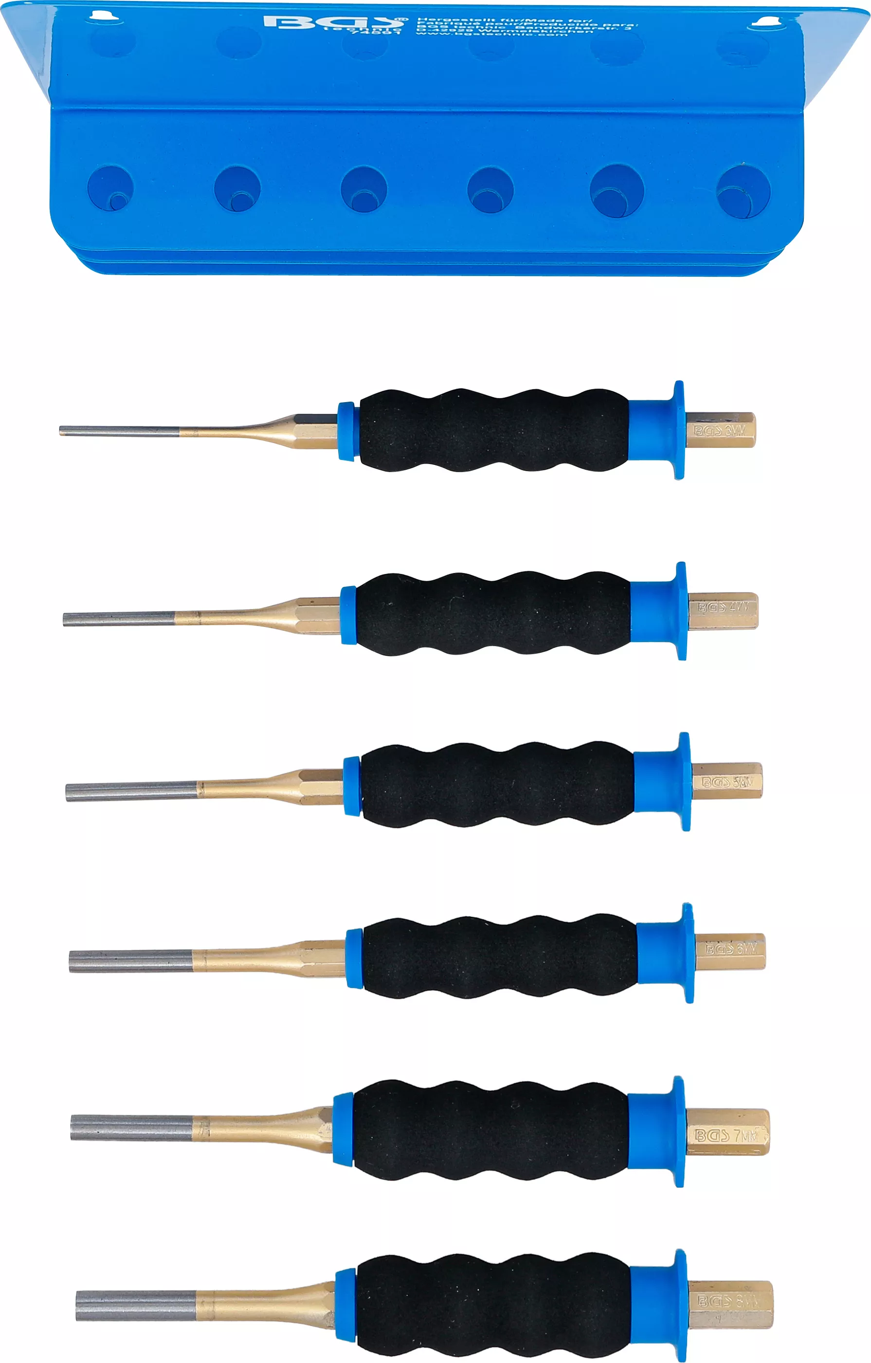 Set extractor splinturi | cu protectie pentru maini | 180 mm | 3 - 8 mm | 6 piese [6]