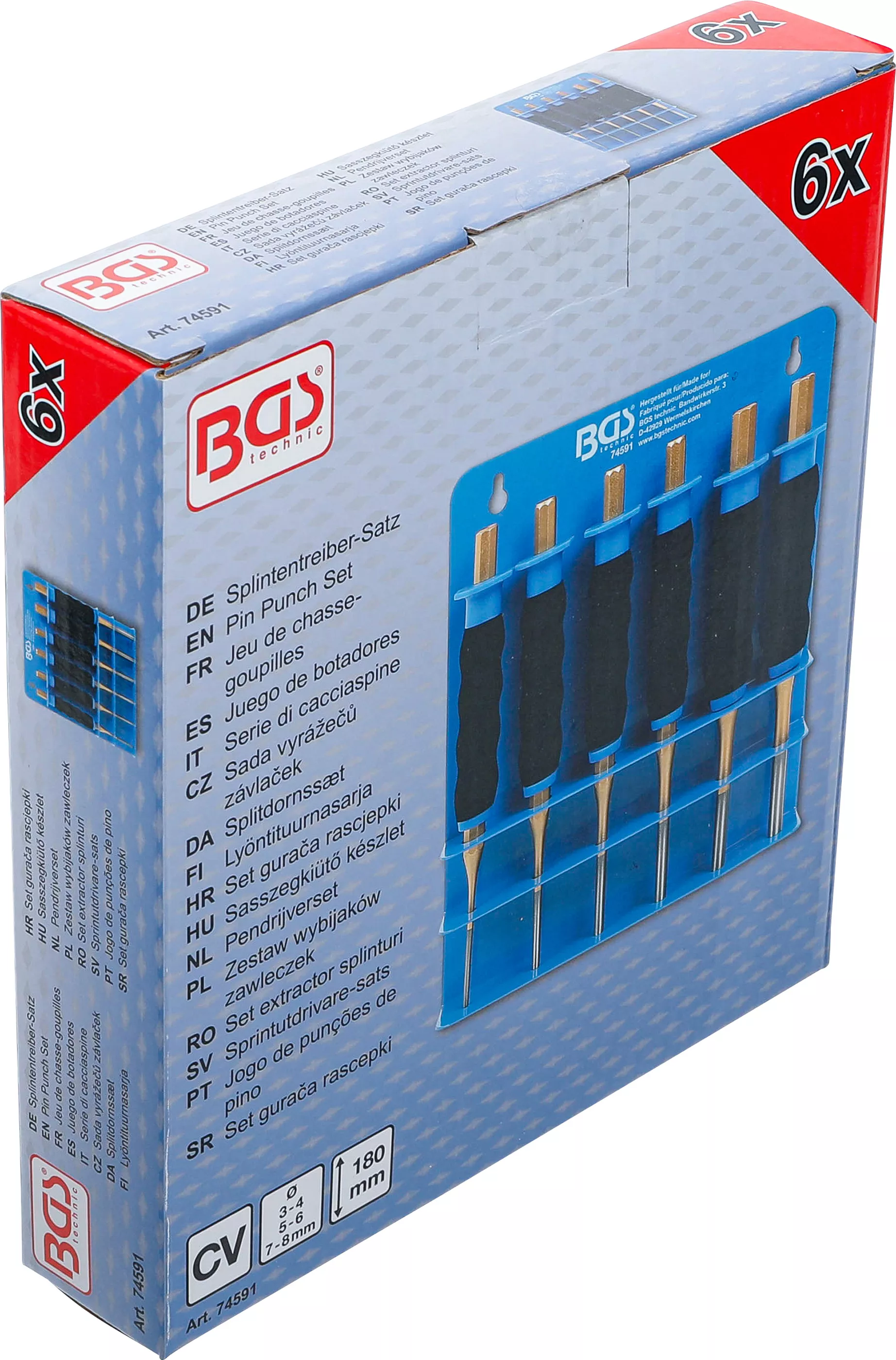 Set extractor splinturi | cu protectie pentru maini | 180 mm | 3 - 8 mm | 6 piese [7]
