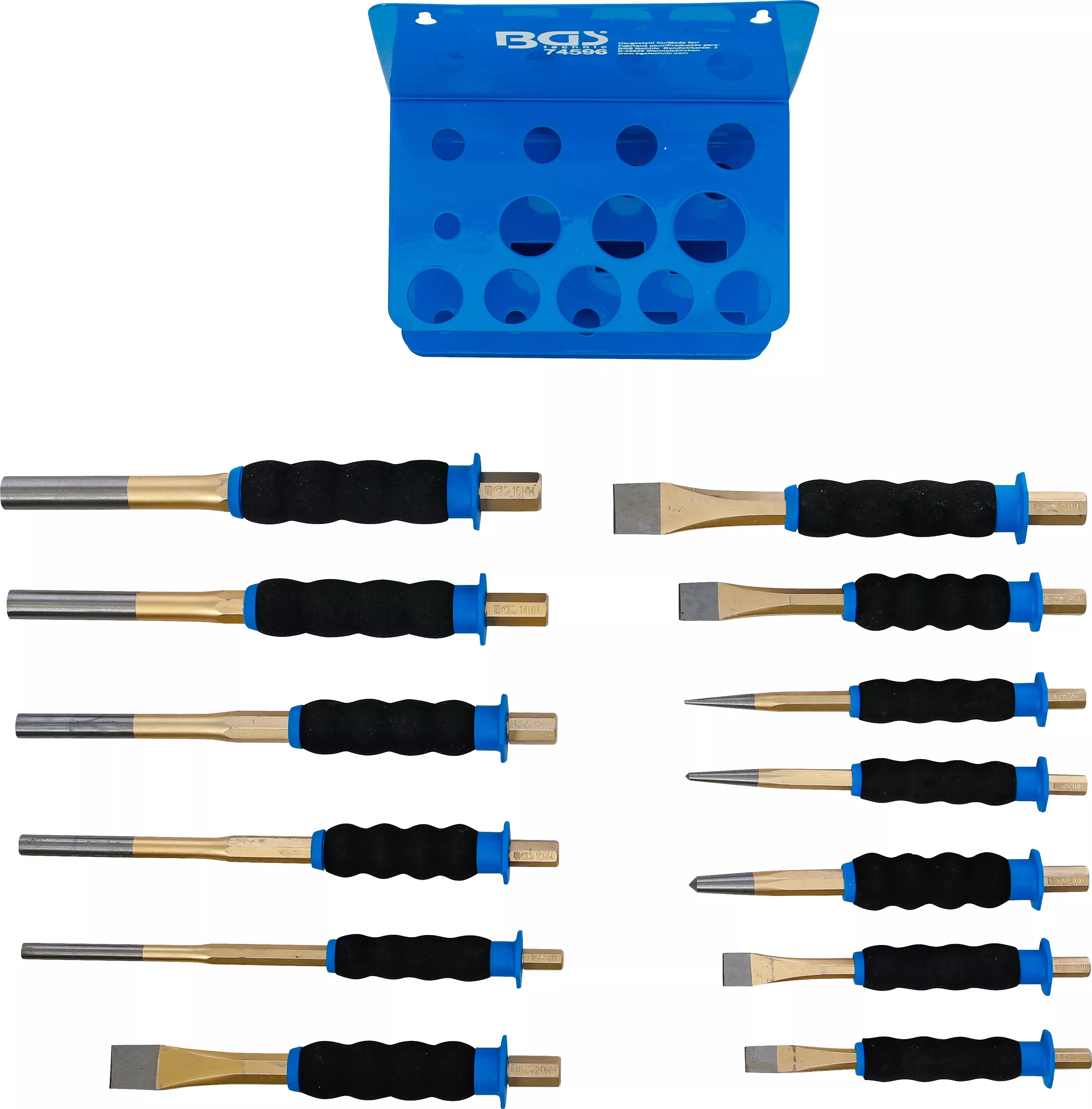 Set extractor splinturi / punctator/ dalta plata | cu protectie pentru maini | 13 piese [7]