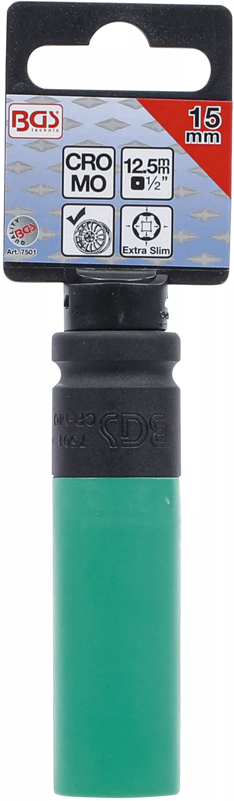 Cap cheie de forta | Ultra ingust | Antrenare patrat interior 12,5 mm (1/2") | 15 mm [3]