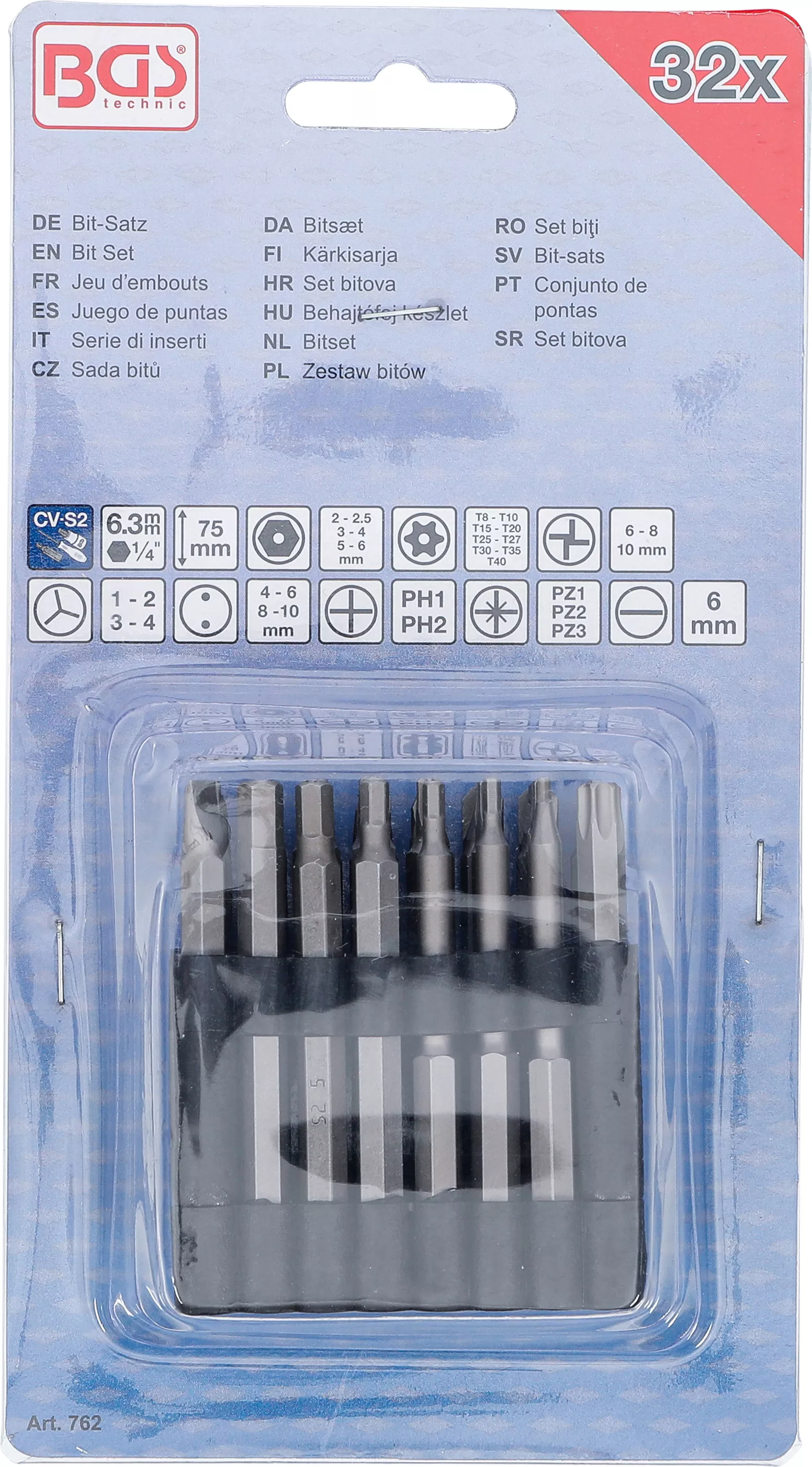Set biti | lung | Antrenare 6 colturi exterior 6,3 mm (1/4") | diferite profile | 32 piese [5]