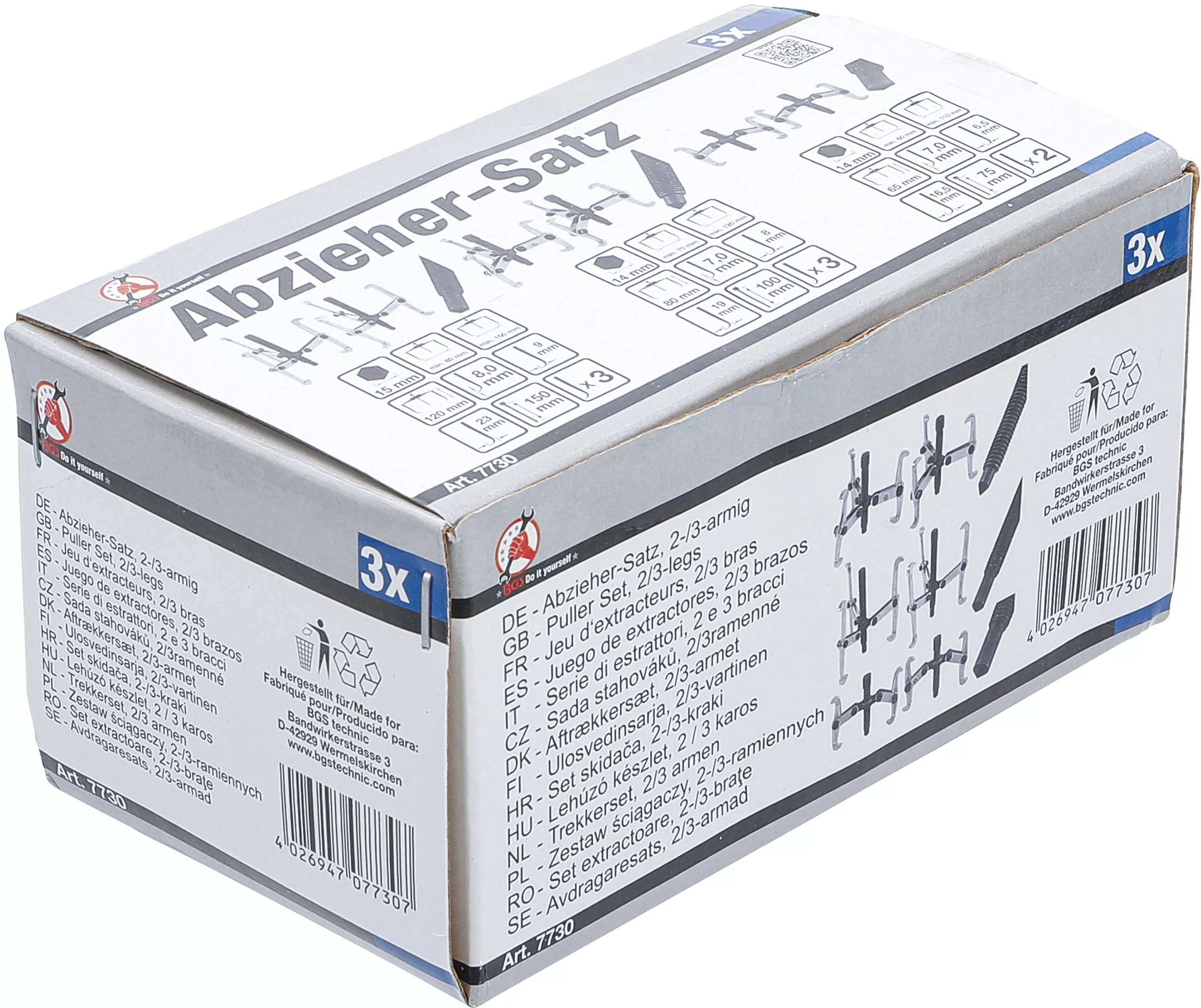 Set extractoare, 2-/3-brate | 150 / 100 / 75 mm | 3 piese [4]
